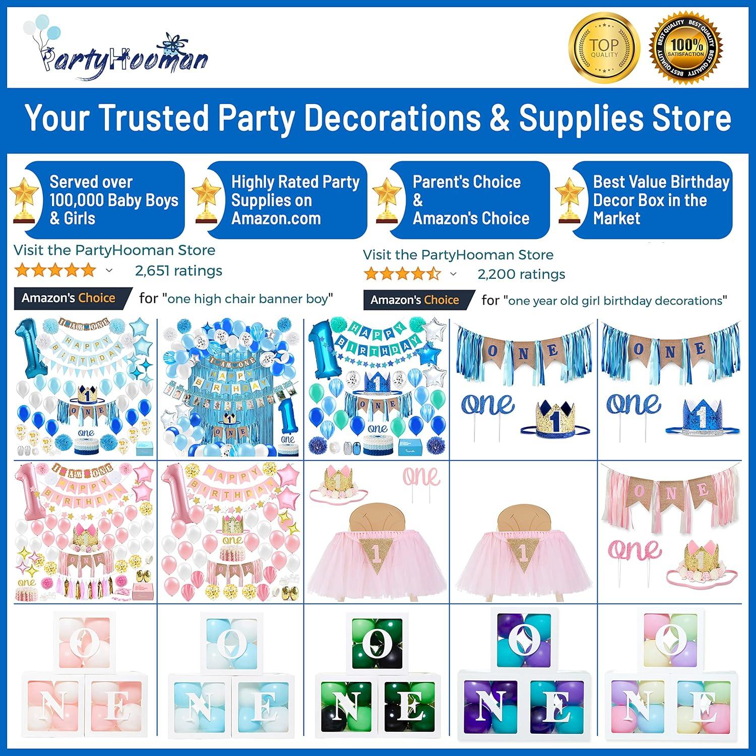 Banner de Fotos de Cumpleaños 1 PartyHooman - Preensamblado