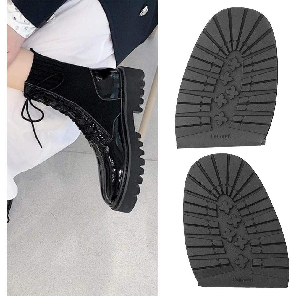 Suelas de zapato Zerodis de goma anti-deslizantes negras