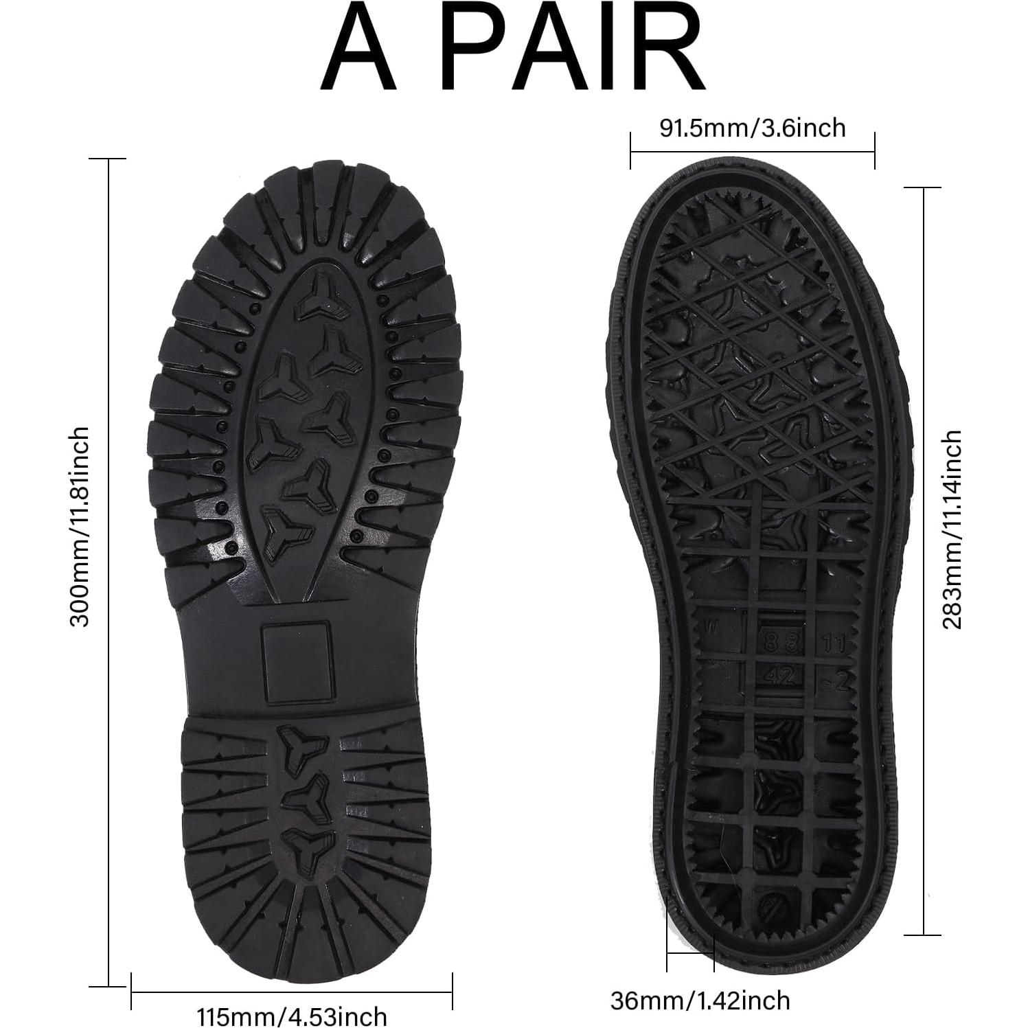 Suela de goma CHGCRAFT para zapatos y botas - 30cm x 11.4cm