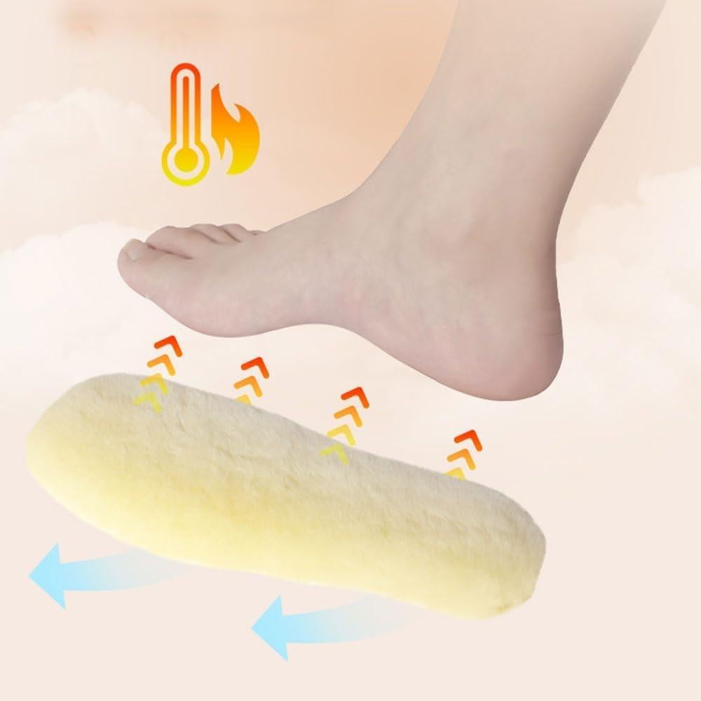 Plantillas de Piel de Oveja Linwnil para Niños - Cálidas y Cómodas