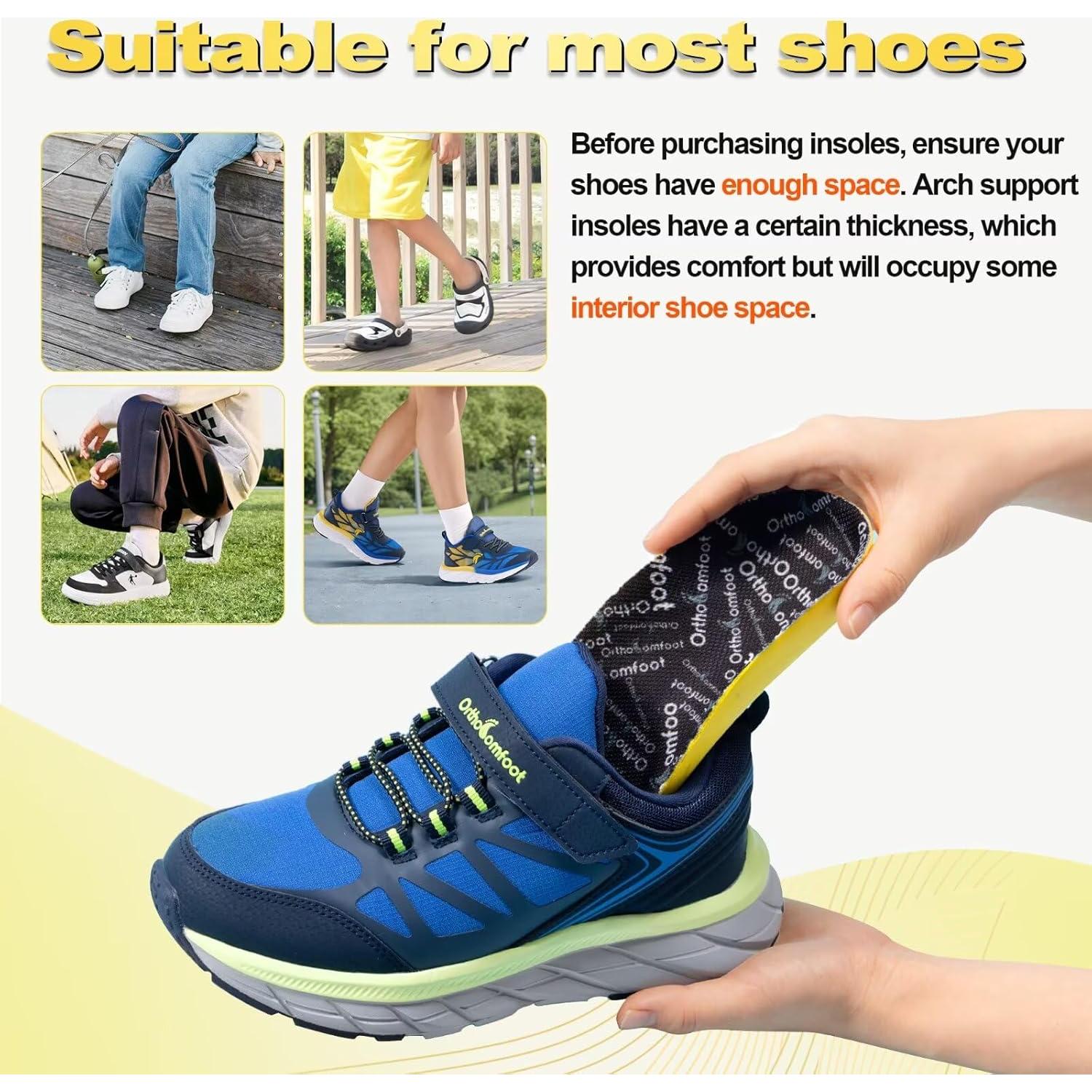 Plantillas Ortopédicas OrthoComfoot Niños Talla 11 Soporte Arco