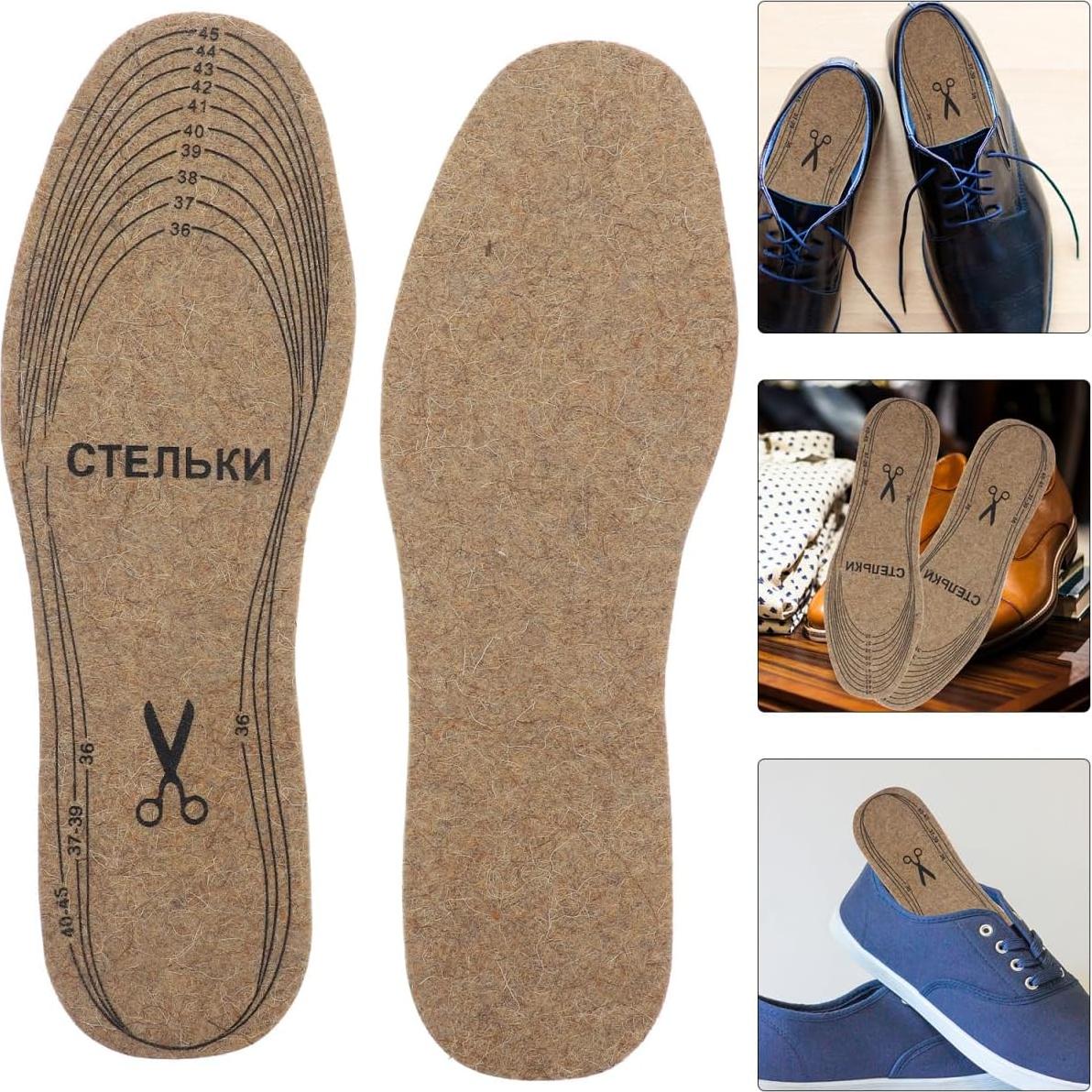 Plantillas de Fieltro de Lana GALPADA 4 Pairs Recortables