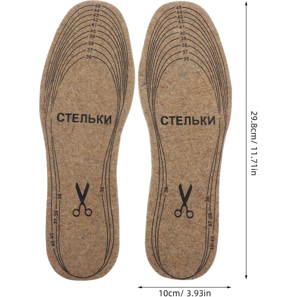 Plantillas de Fieltro de Lana GALPADA 4 Pairs Recortables