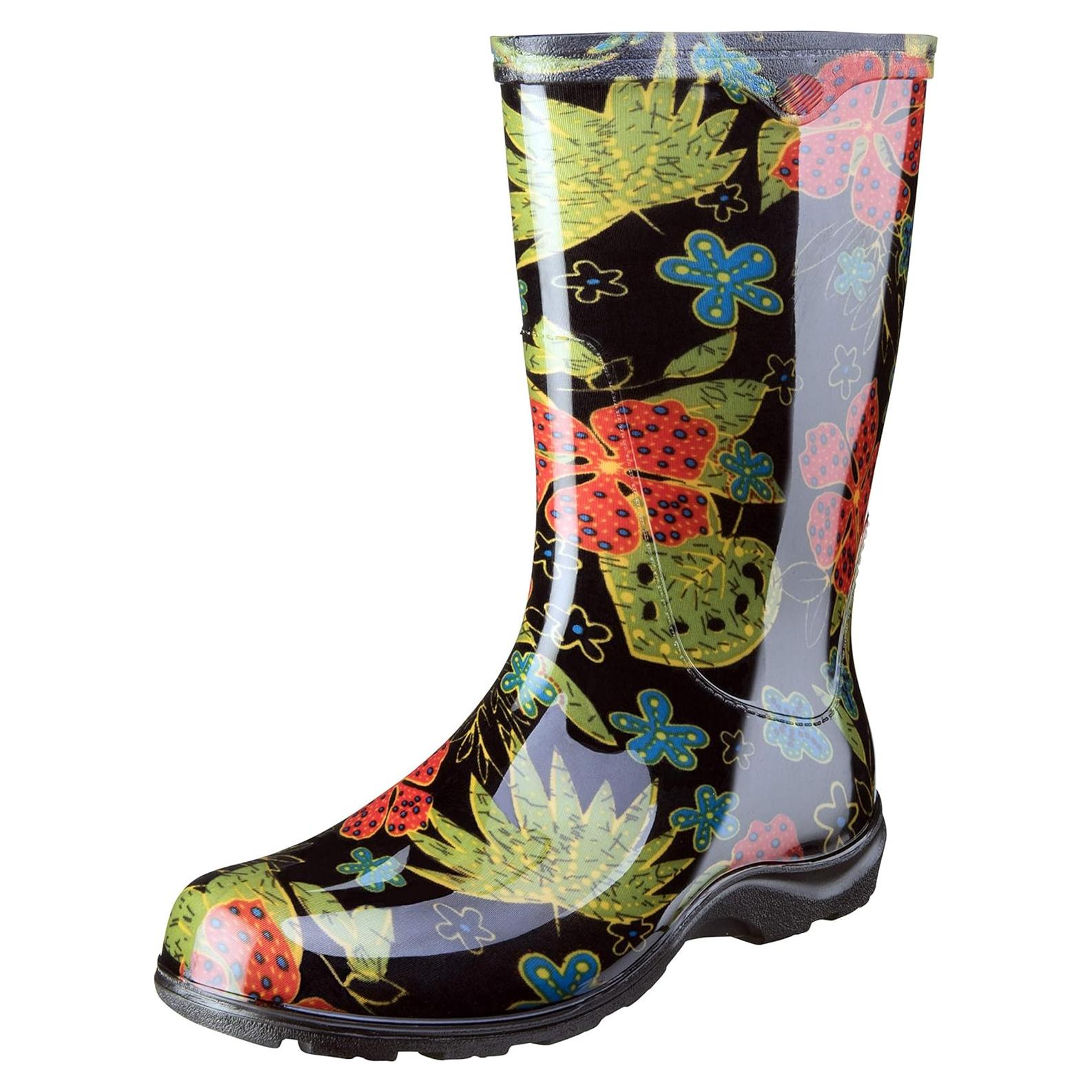 Botas de lluvia Sloggers para mujer, negras, talla 10