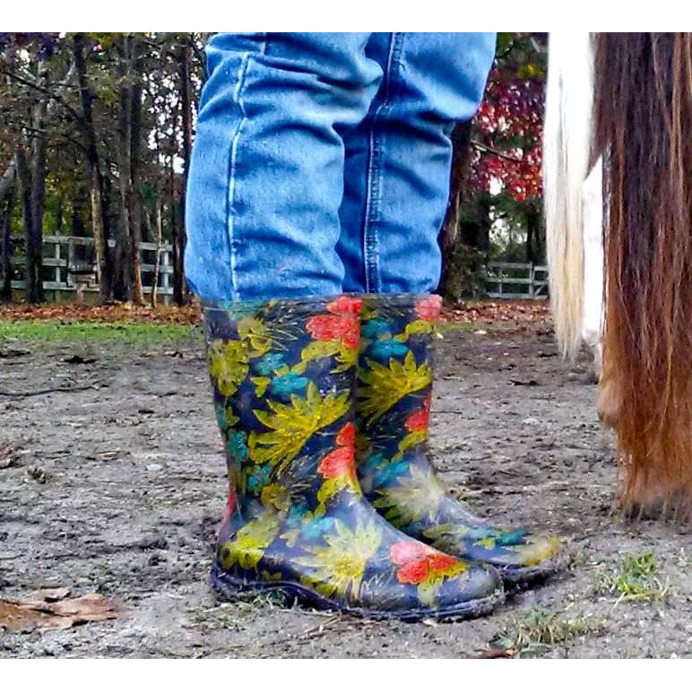 Botas de lluvia Sloggers para mujer, negras, talla 10