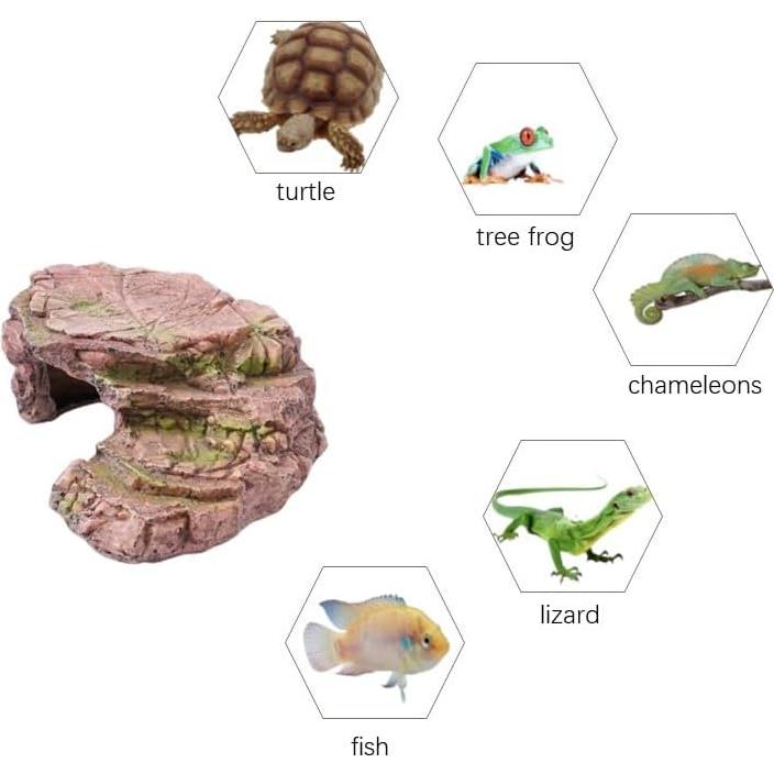 Plataforma de Sol para Tortugas BIGWE 15x26x8 cm Marrón