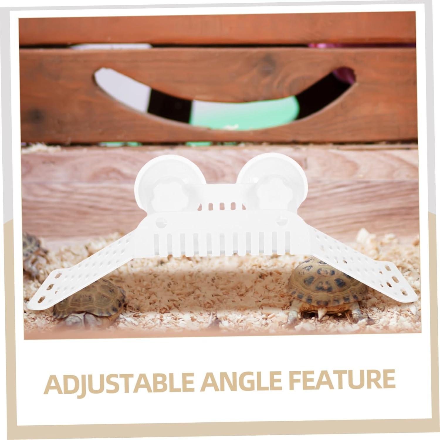 Plataforma de Sol para Tortugas MERRYHAPY 27.4x11.2cm Blanca