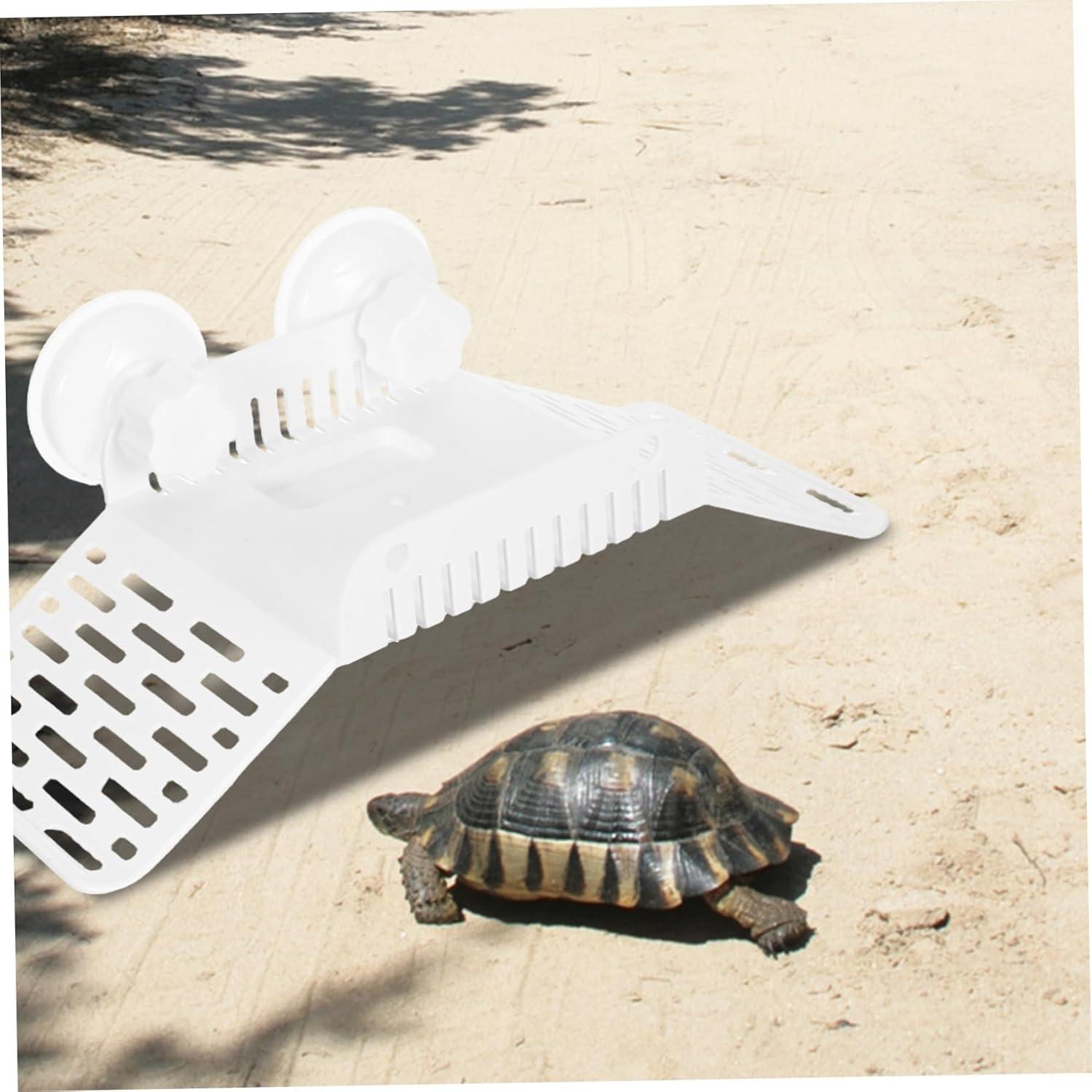 Plataforma de Sol para Tortugas MERRYHAPY 27.4x11.2cm Blanca