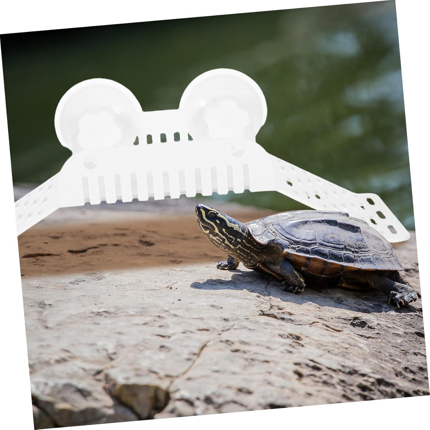 Plataforma de Sol para Tortugas MERRYHAPY 27.4x11.2cm Blanca