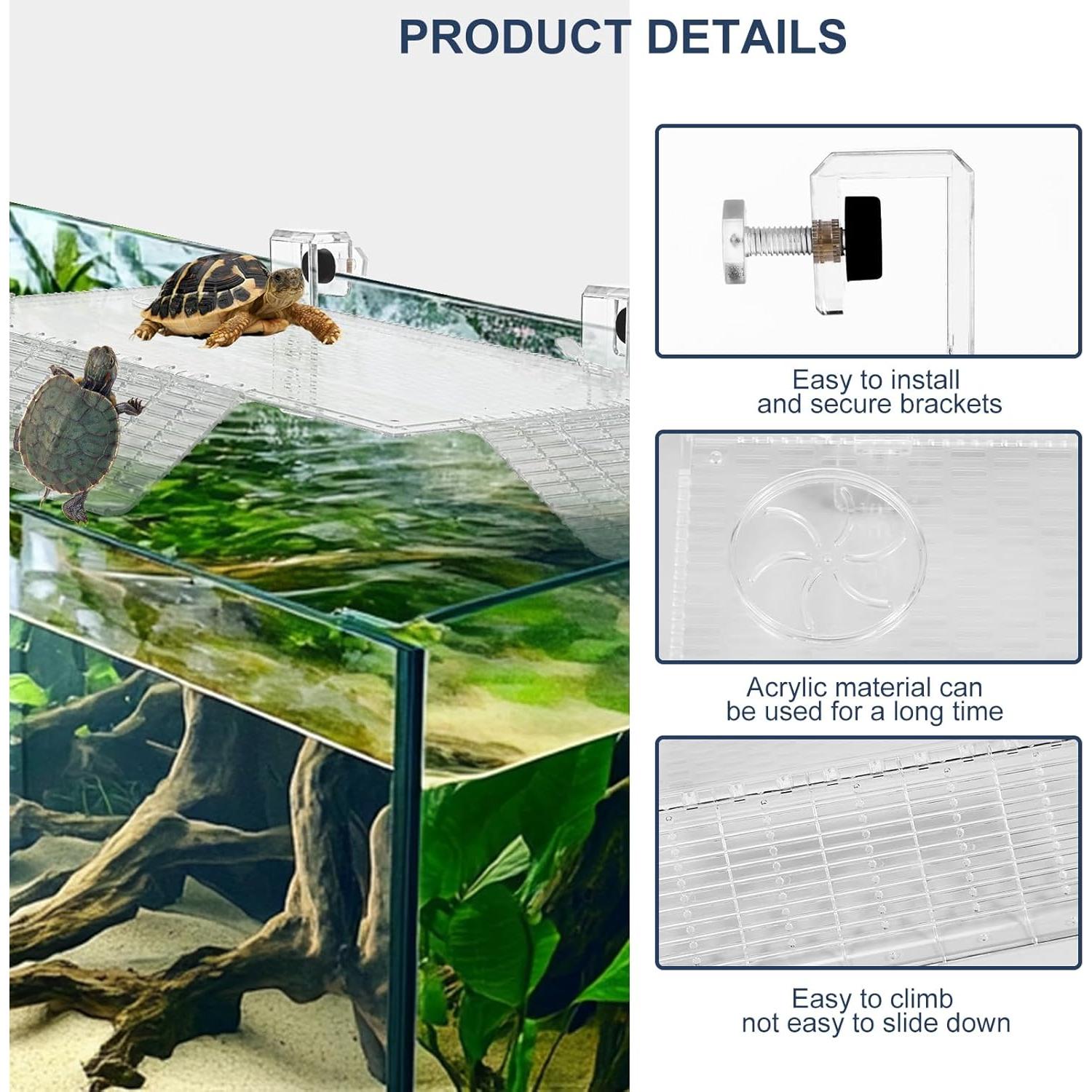 Plataforma de Sol para Tortugas Kaimenhong 35x20x25cm Acrílico