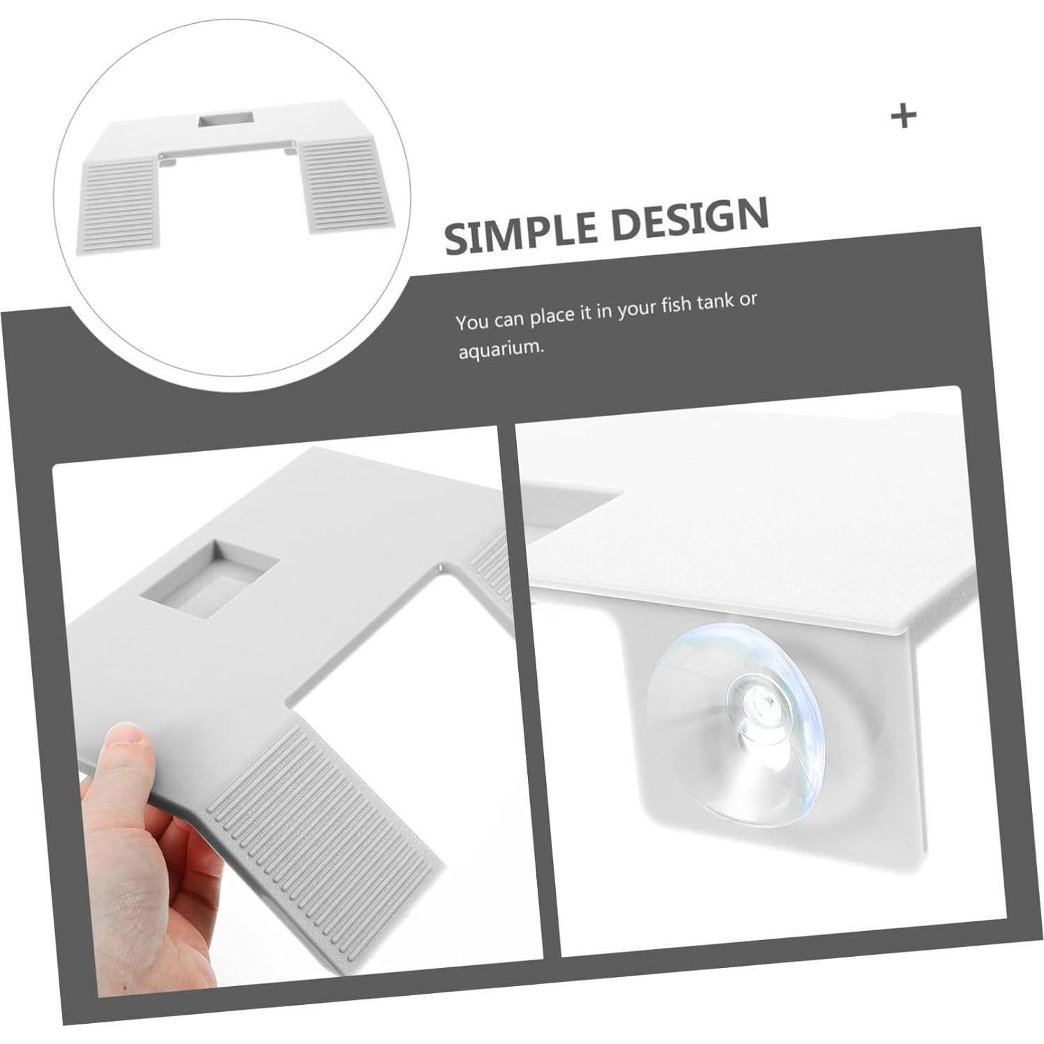 Plataforma para Tortugas Kisangel 22x17cm Plástico Blanco