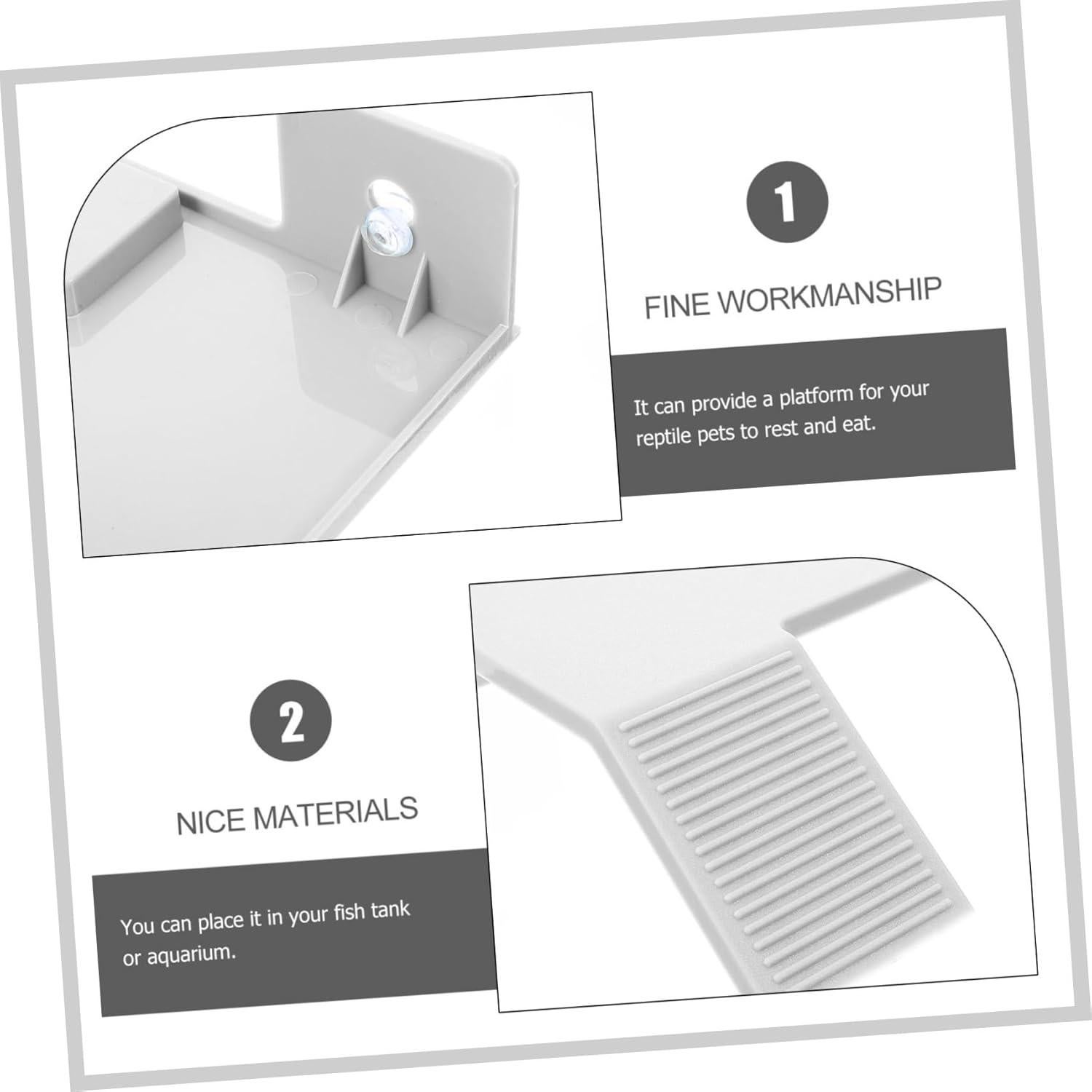 Plataforma para Tortugas Kisangel 22x17cm Plástico Blanco