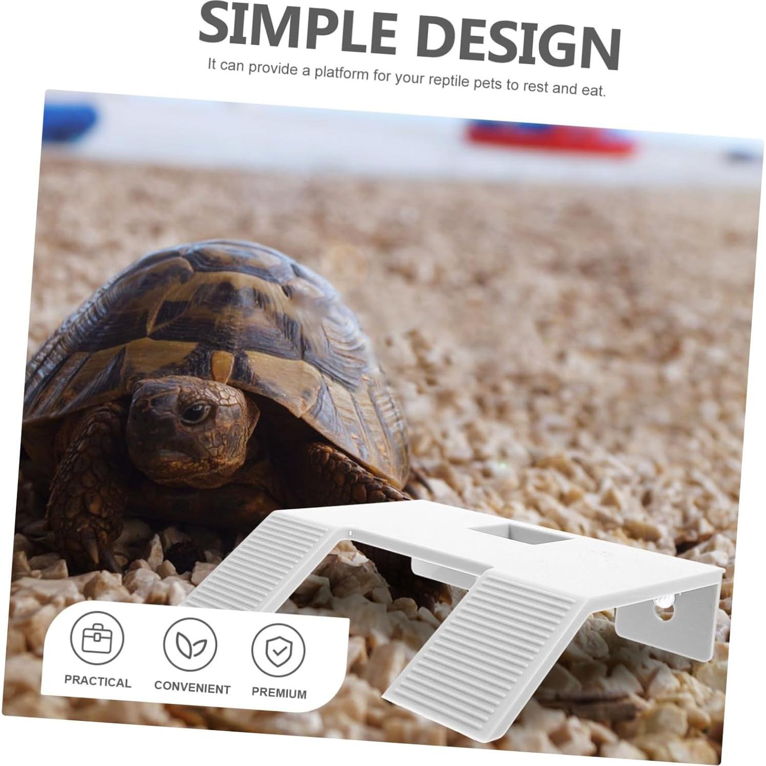 Plataforma para Tortugas Kisangel 22x17cm Plástico Blanco