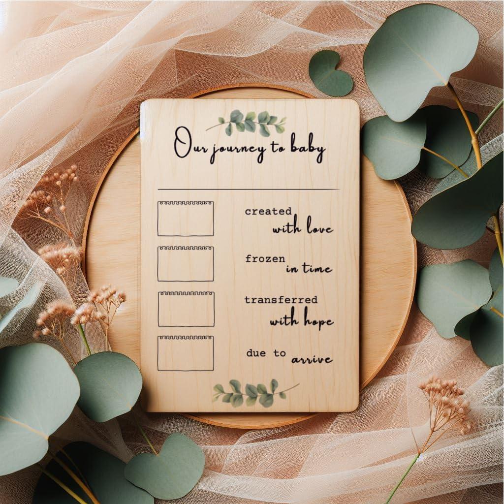 Cartel de Hito de FIV de Madera Prezzeluna - Personalizable