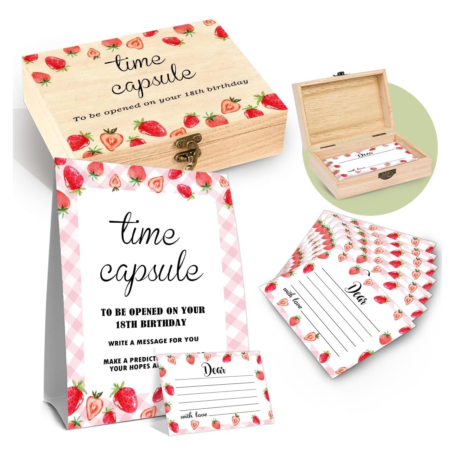Juego de cápsula del tiempo DEANHOT 52 piezas con fresas
