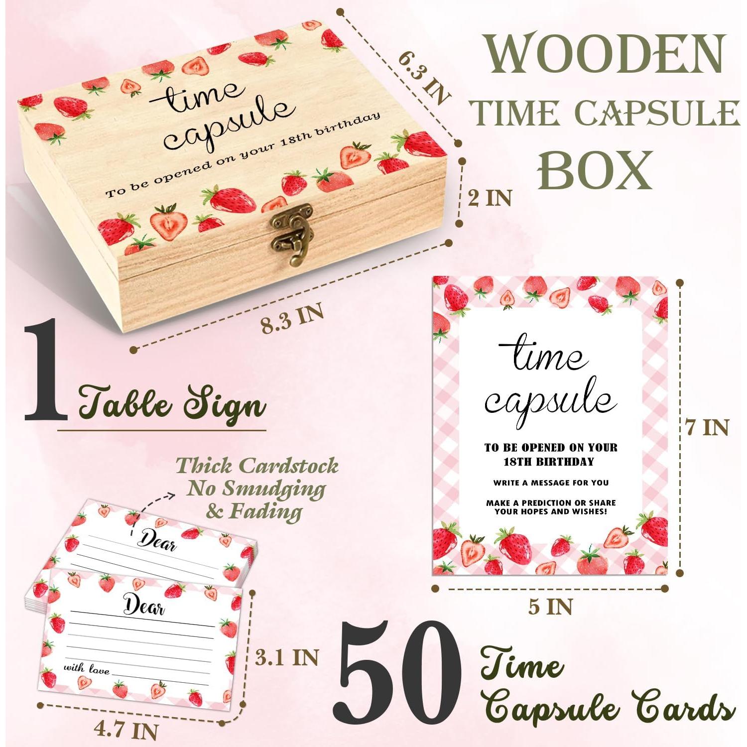 Juego de cápsula del tiempo DEANHOT 52 piezas con fresas