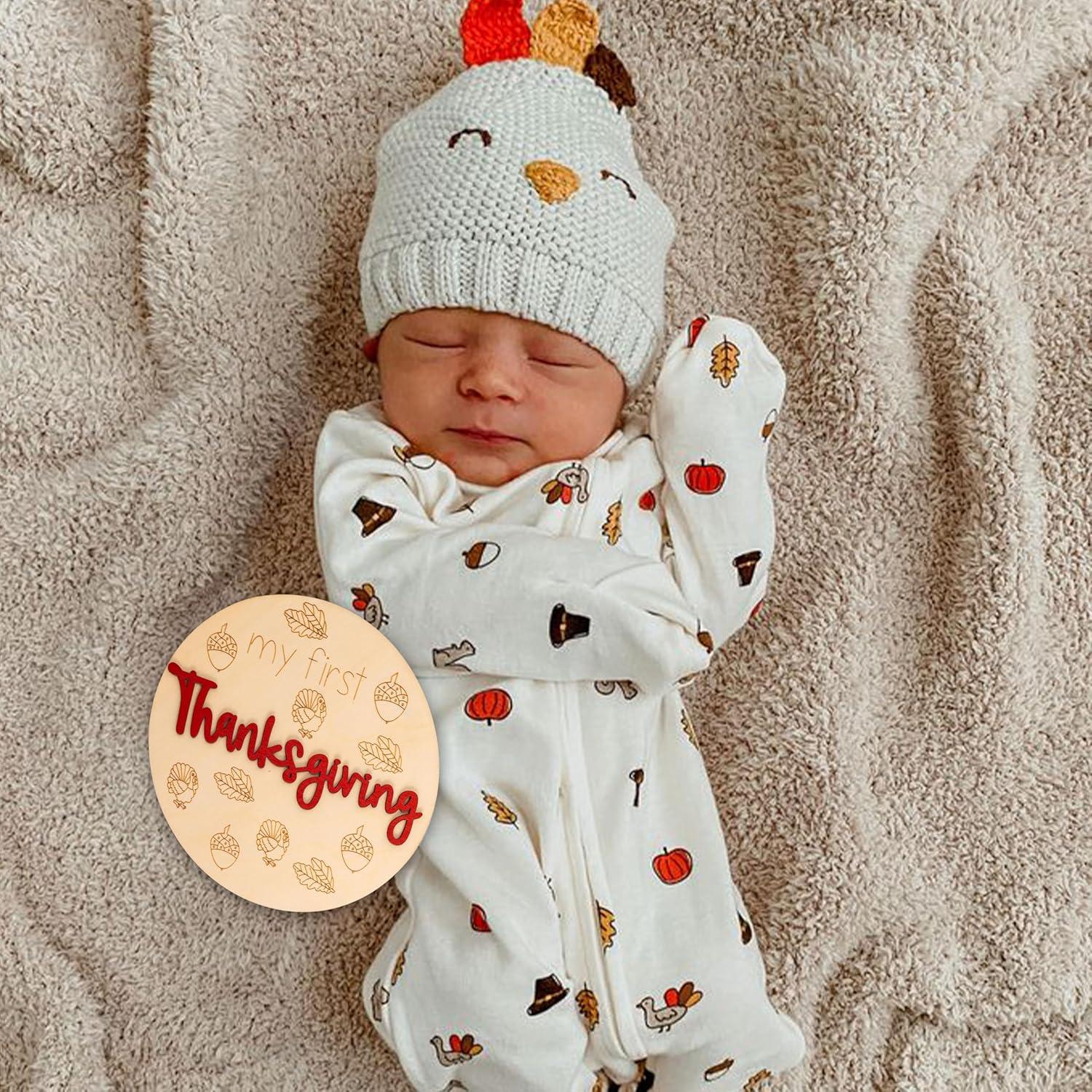 7 Piezas Accesorios de Madera para Fotos de Vacaciones Bebé