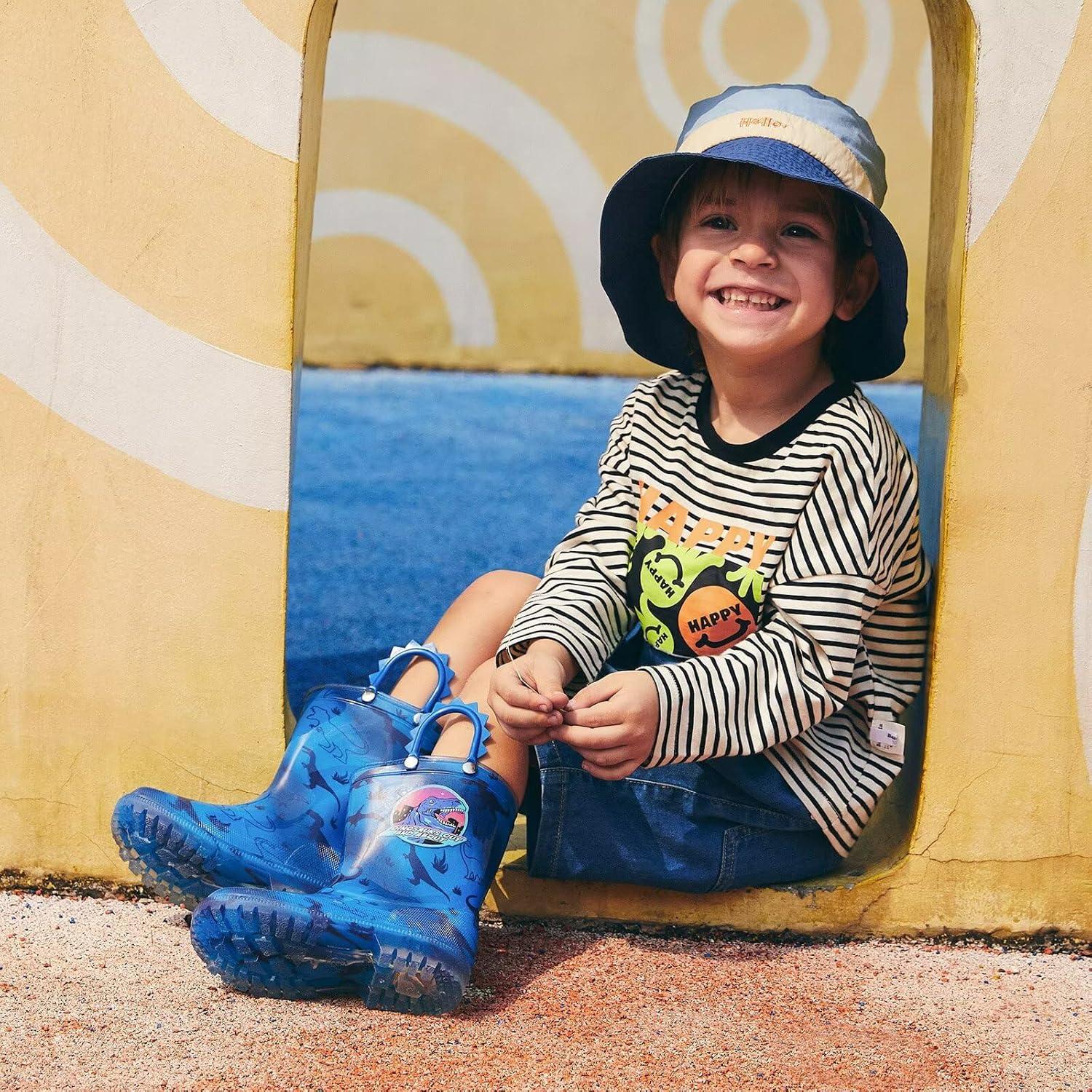 Botas de lluvia impermeables EUXTERPA para niños con luces - Talla 1