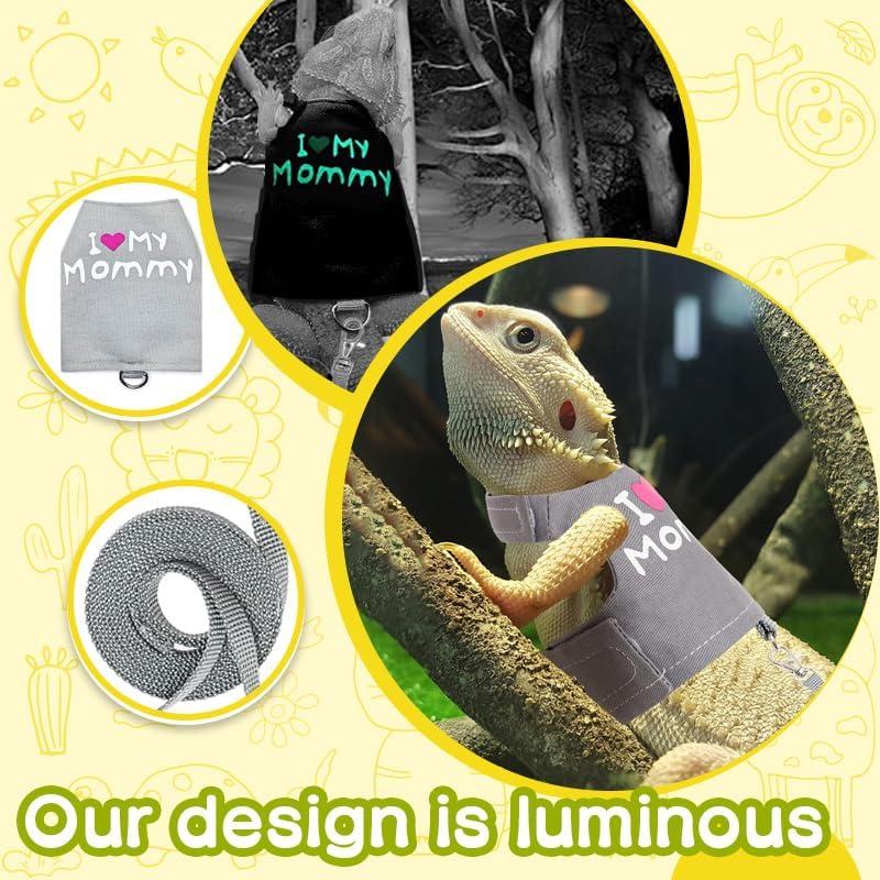 Correa y Arnés Ajustable HOKABLE para Dragón Barbudo Gris