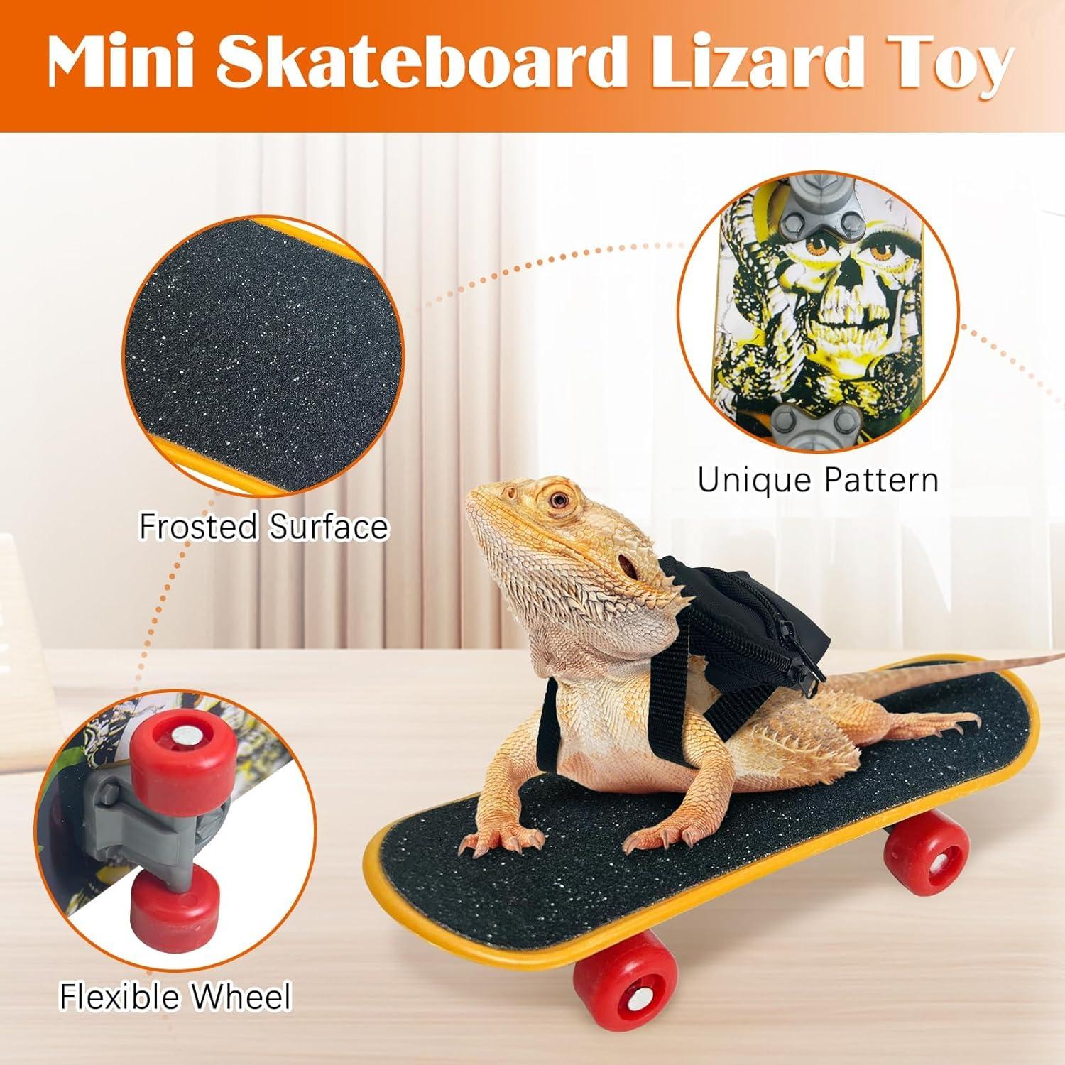 Correa y Arnés para Dragón Barbudo PINVNBY con Mochila y Juguetes