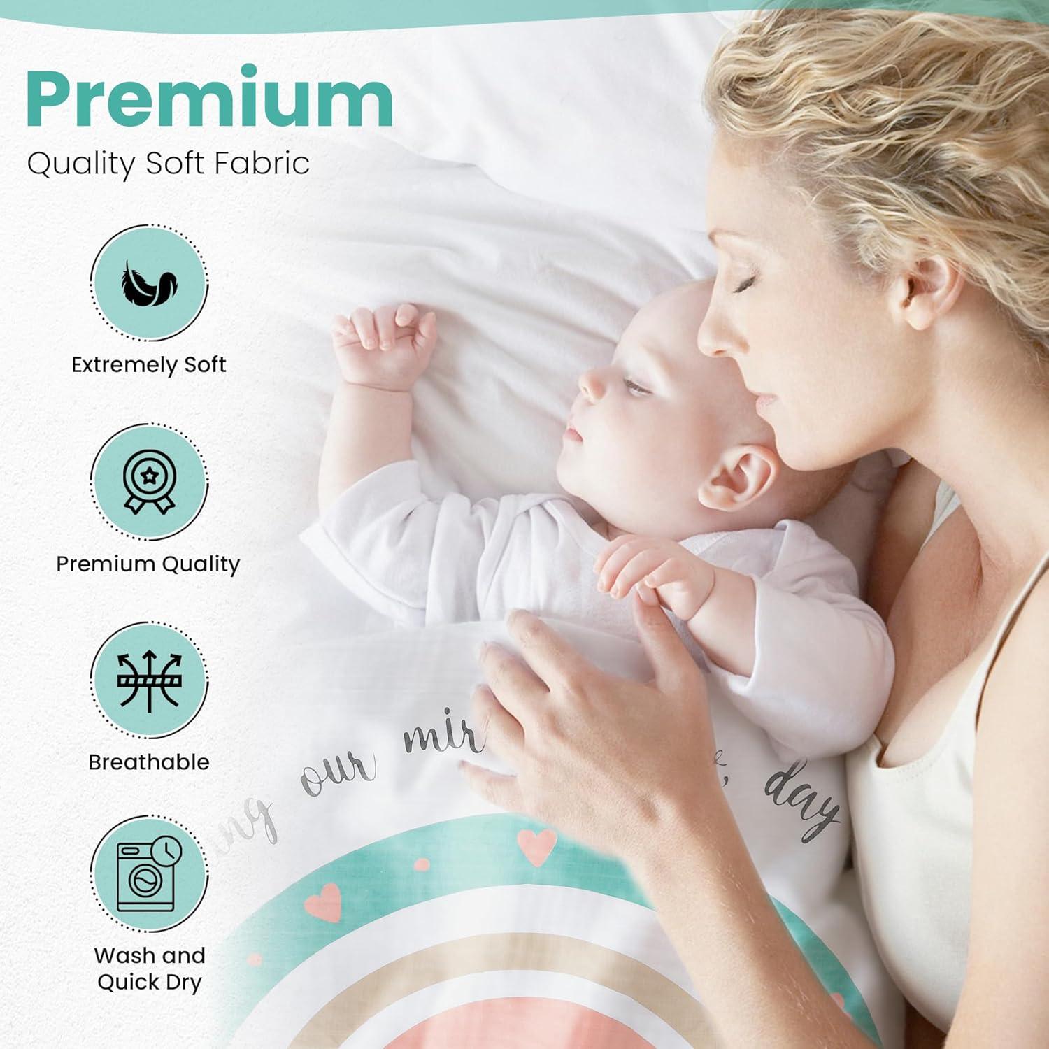 Manta de Hitos Mensual Infancie de Bambú Orgánico 120x120 cm