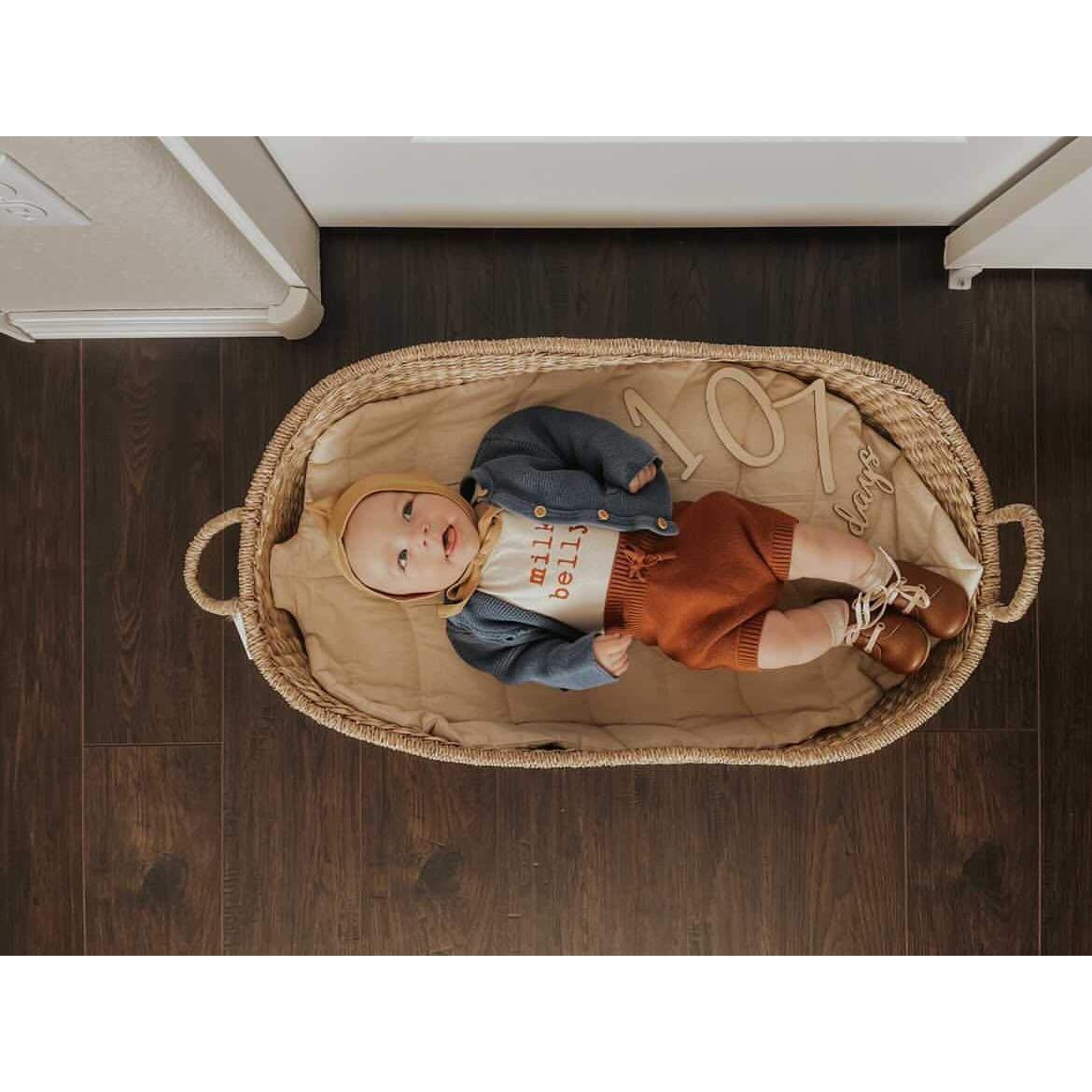 Números de Hitos para Bebés de Madera AMAMCN - 12 Piezas