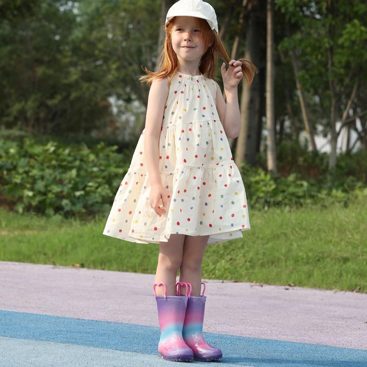 Botas de lluvia impermeables EUXTERPA con luces para niños 32.5 cm