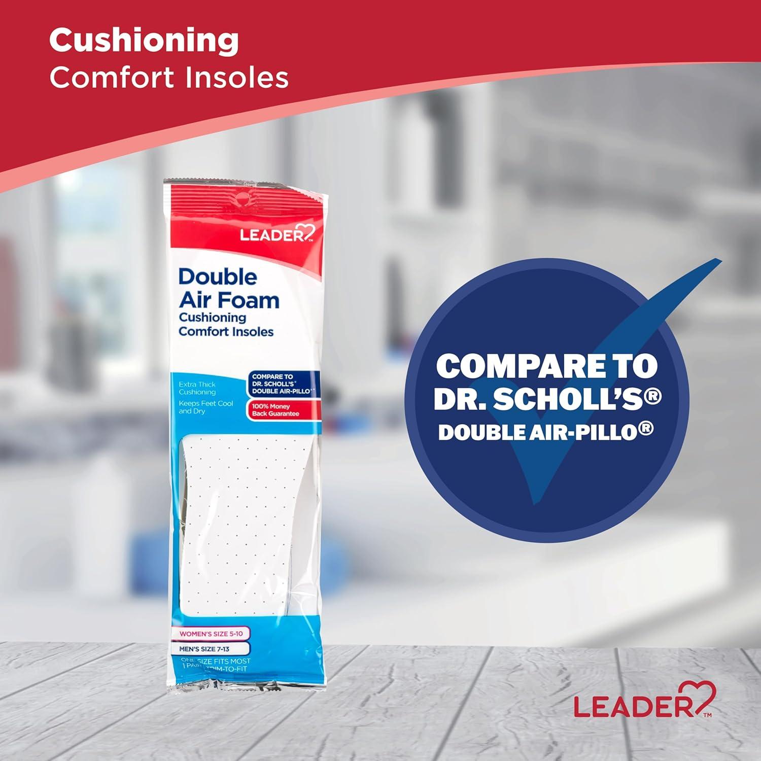 Plantillas de Espuma Doble LEADER Unisex, Recortables, 4 Piezas