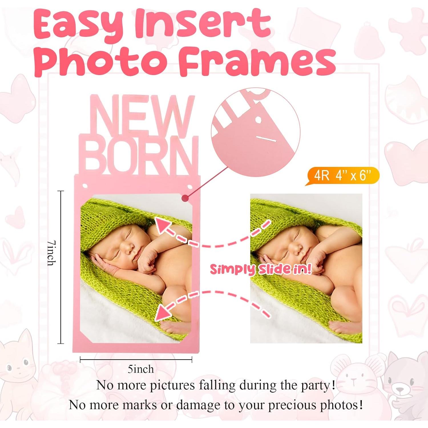 Banner de Fotos Primer Cumpleaños Buryeah Rosa y Dorado