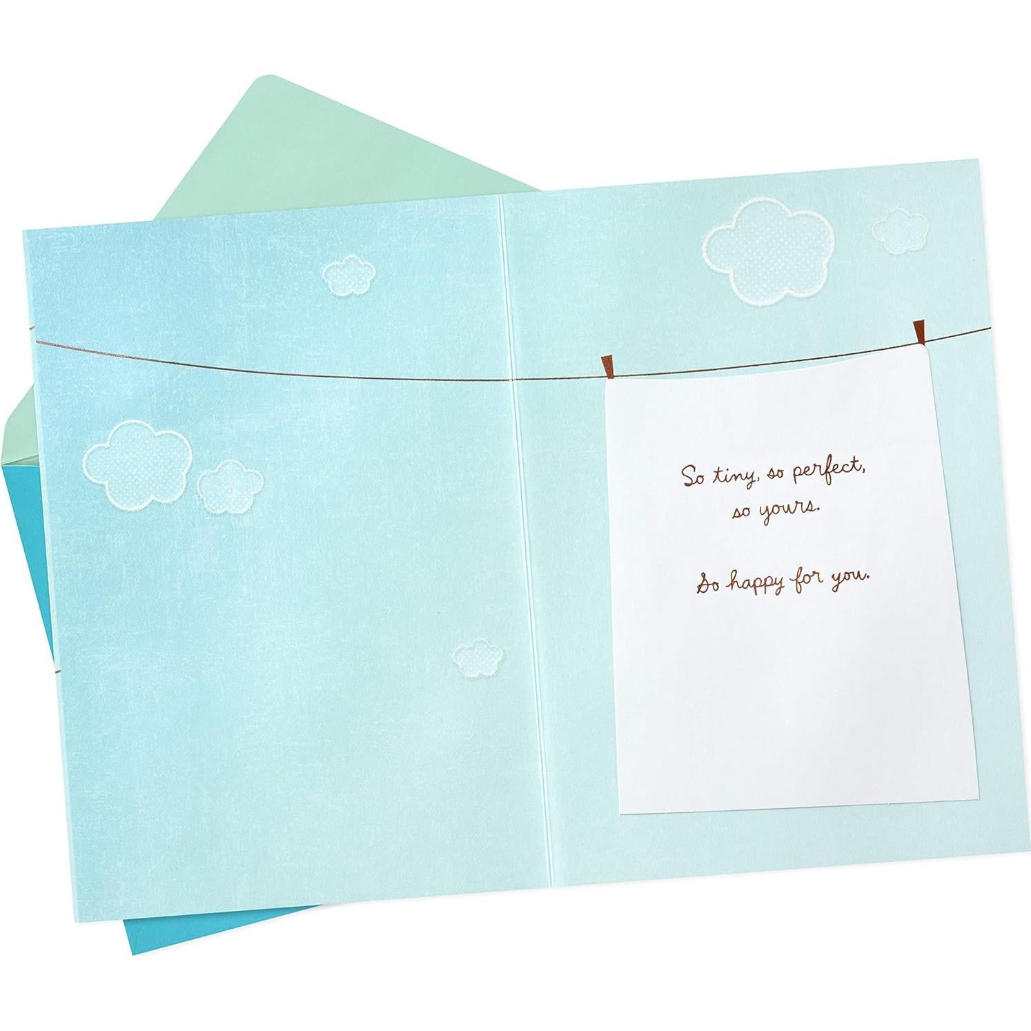 Tarjeta de Baby Shower Hallmark Azul 12.7x18.3 cm con Sobre