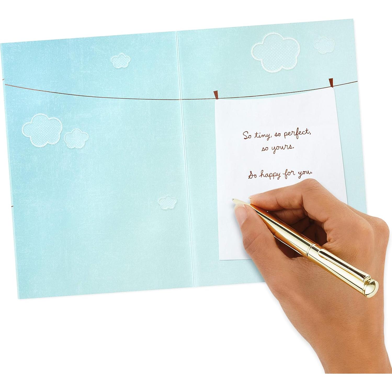 Tarjeta de Baby Shower Hallmark Azul 12.7x18.3 cm con Sobre