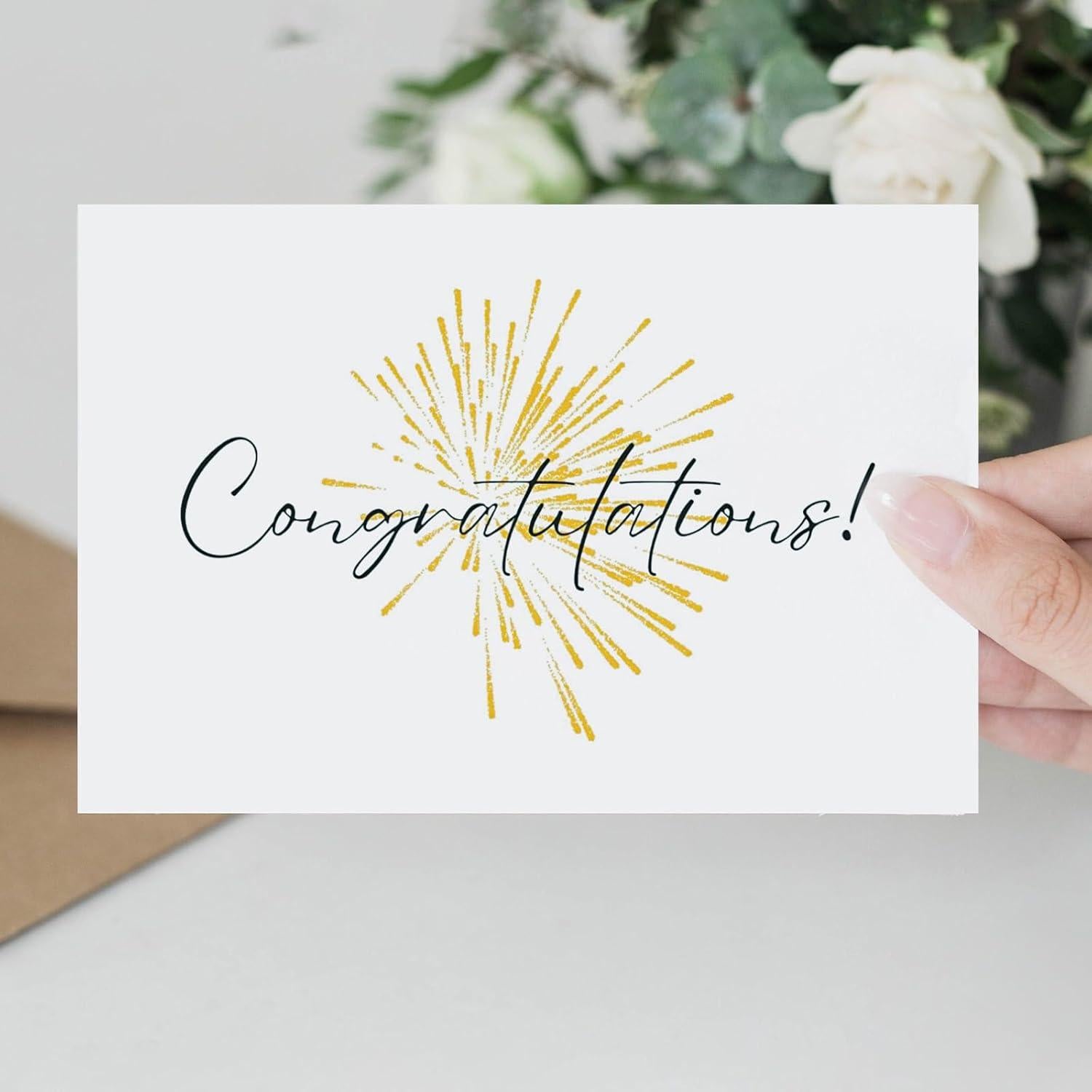 Tarjetas de Felicitación HiABNRT 50 Unidades con Sobres y Stickers