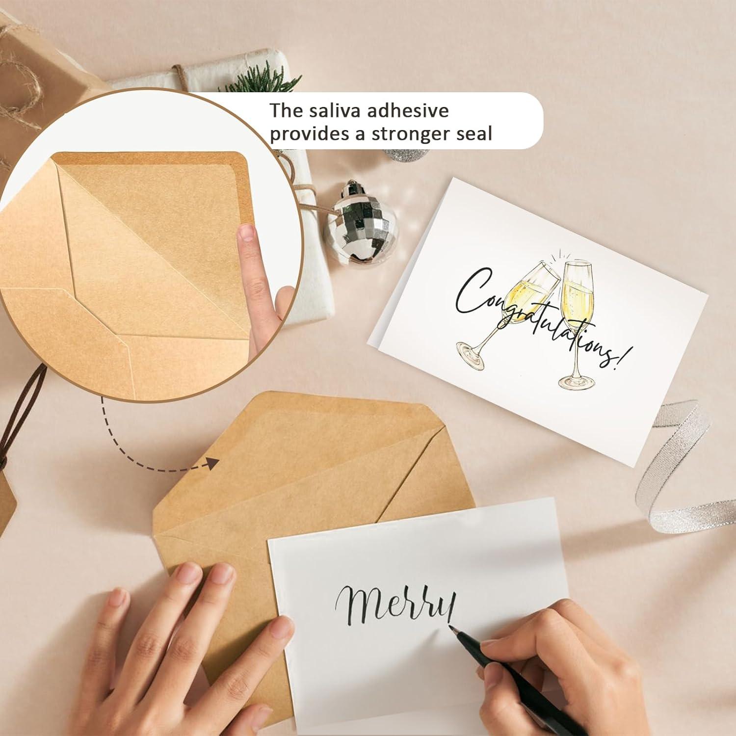 Tarjetas de Felicitación HiABNRT 50 Unidades con Sobres y Stickers