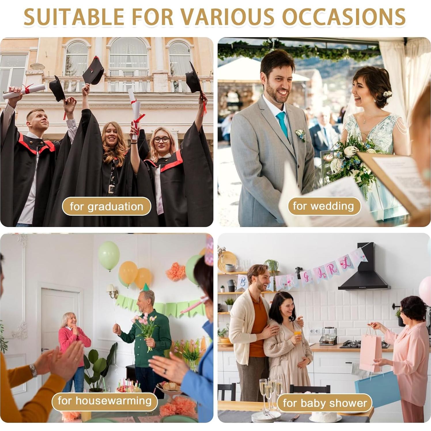 Tarjetas de Felicitación HiABNRT 50 Unidades con Sobres y Stickers