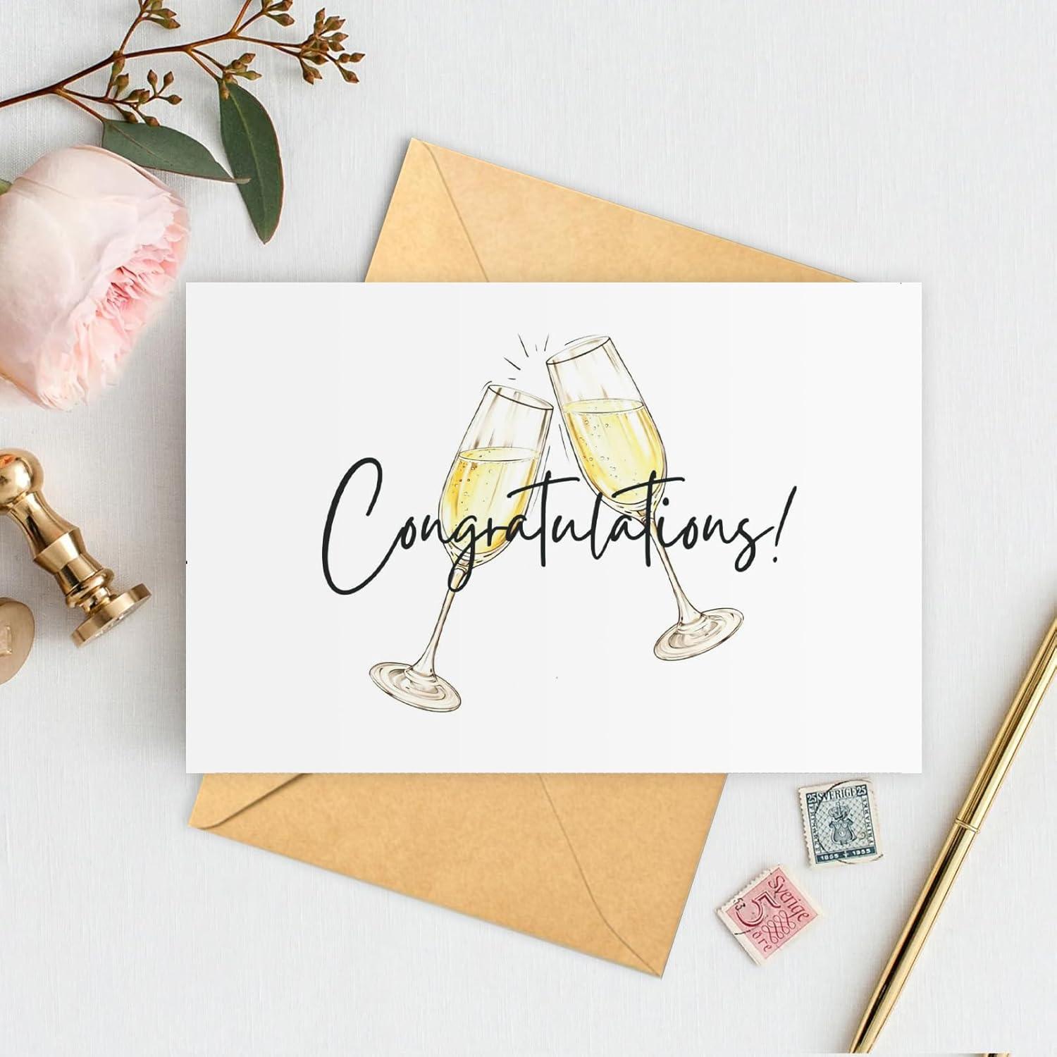 Tarjetas de Felicitación HiABNRT 50 Unidades con Sobres y Stickers