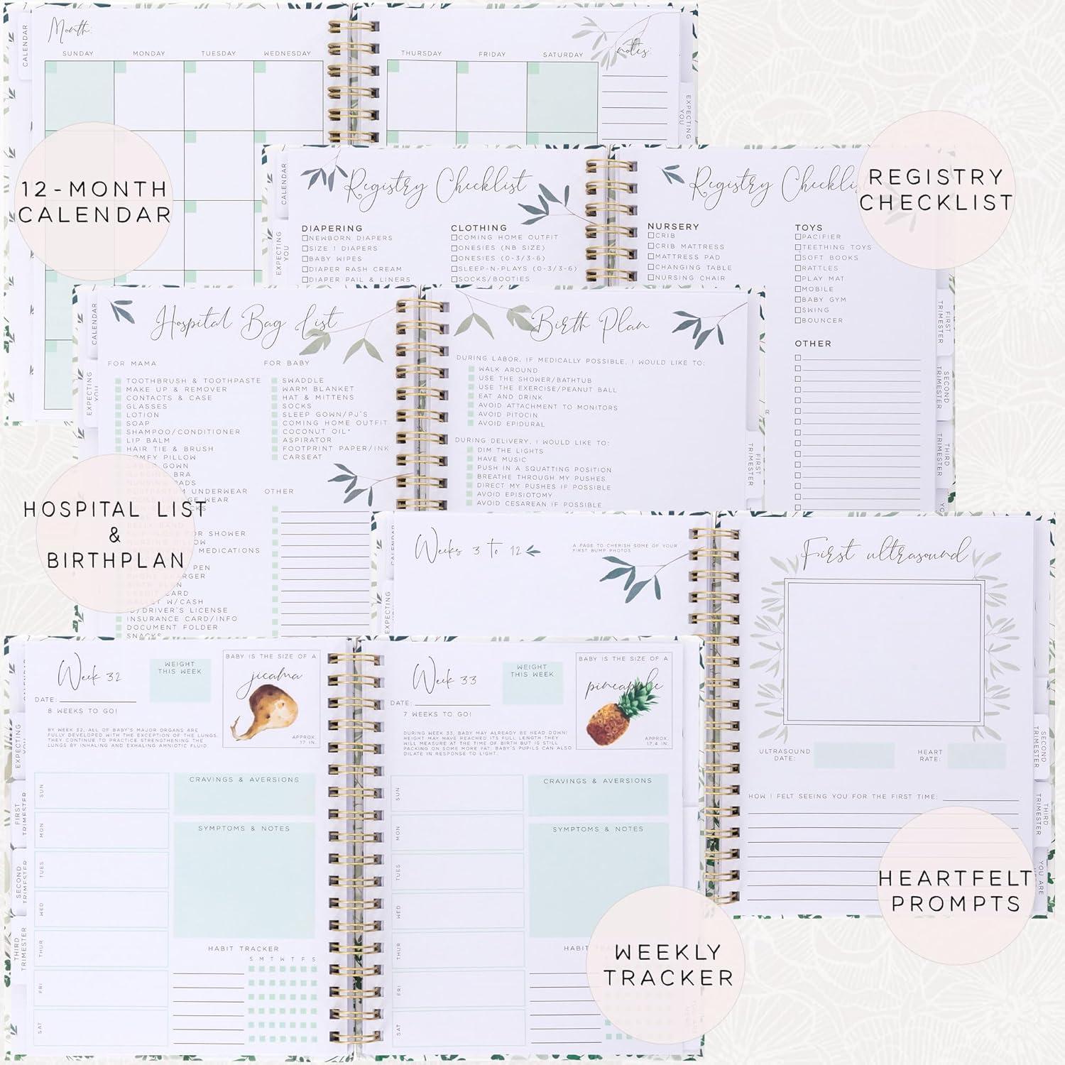 Diario de Embarazo dos pequeños dinosaurios A5 200 Páginas