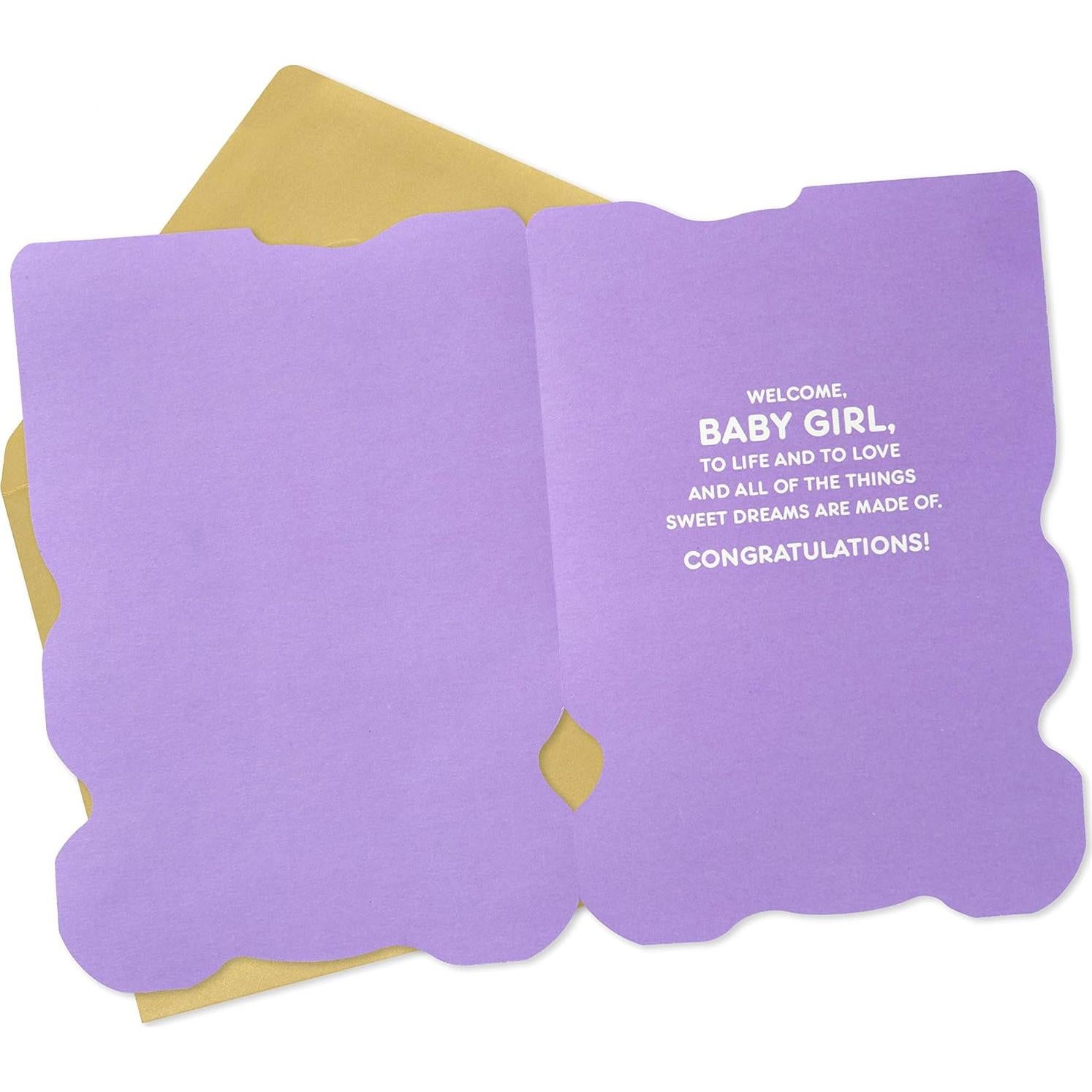 Tarjeta de Felicitación Hallmark Ocho Bambú 100 Días Bebé Niña