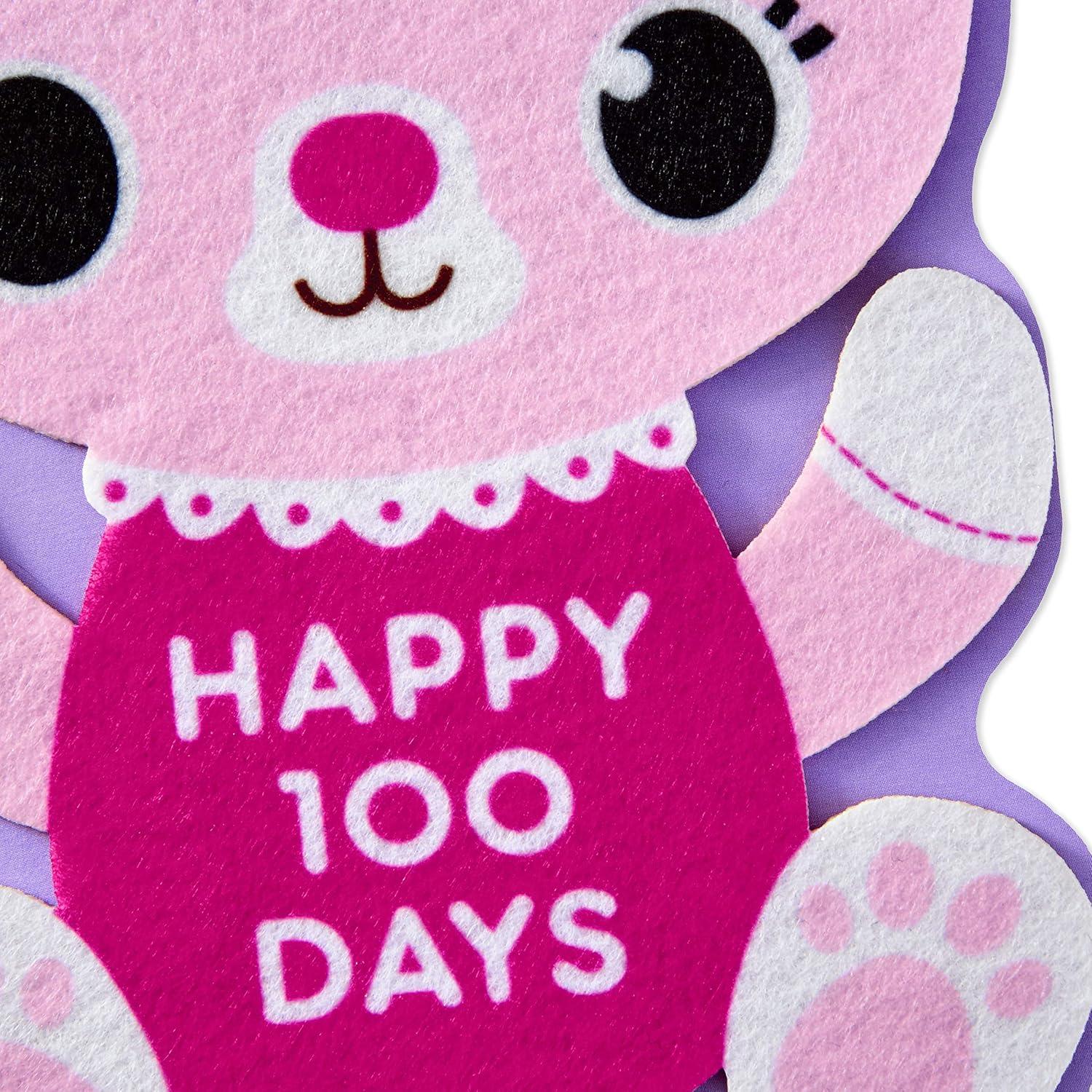 Tarjeta de Felicitación Hallmark Ocho Bambú 100 Días Bebé Niña