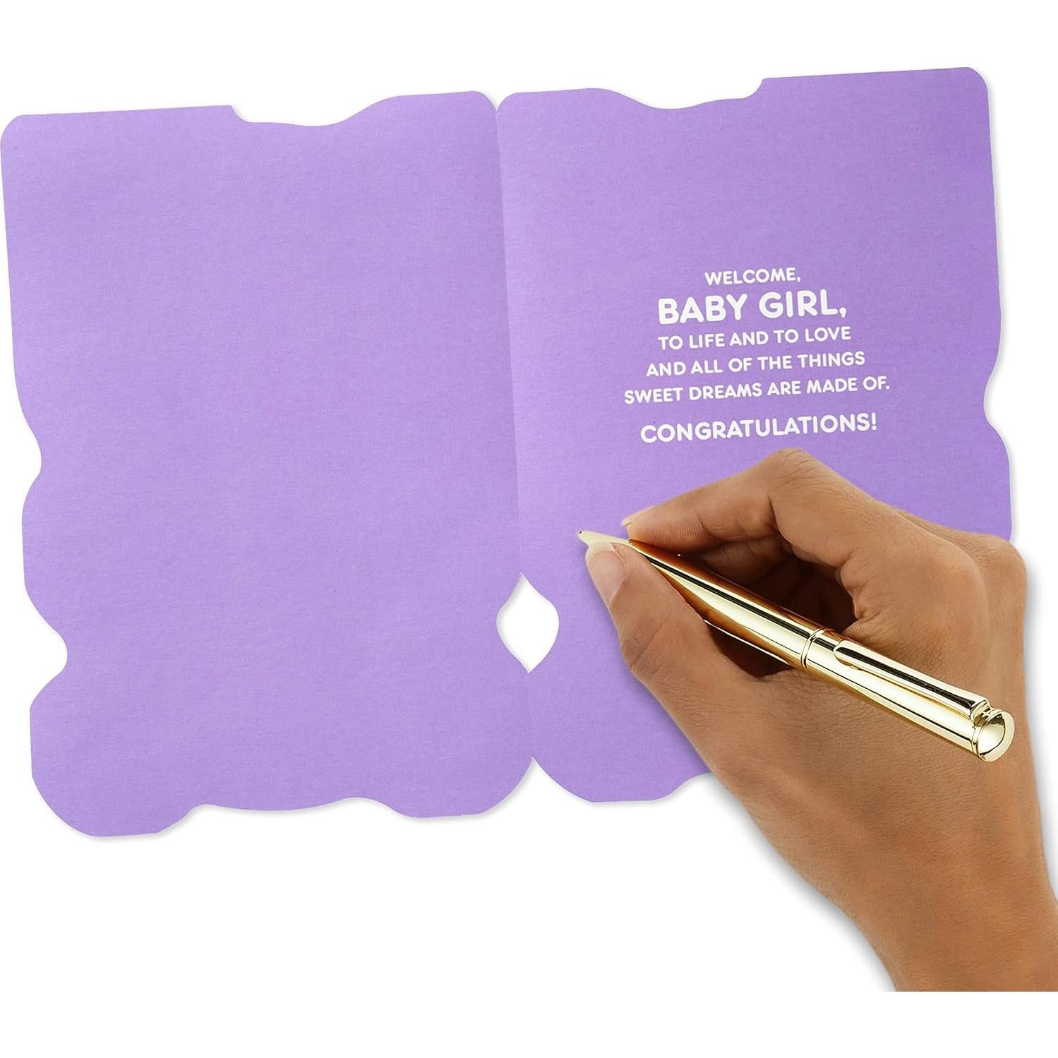 Tarjeta de Felicitación Hallmark Ocho Bambú 100 Días Bebé Niña