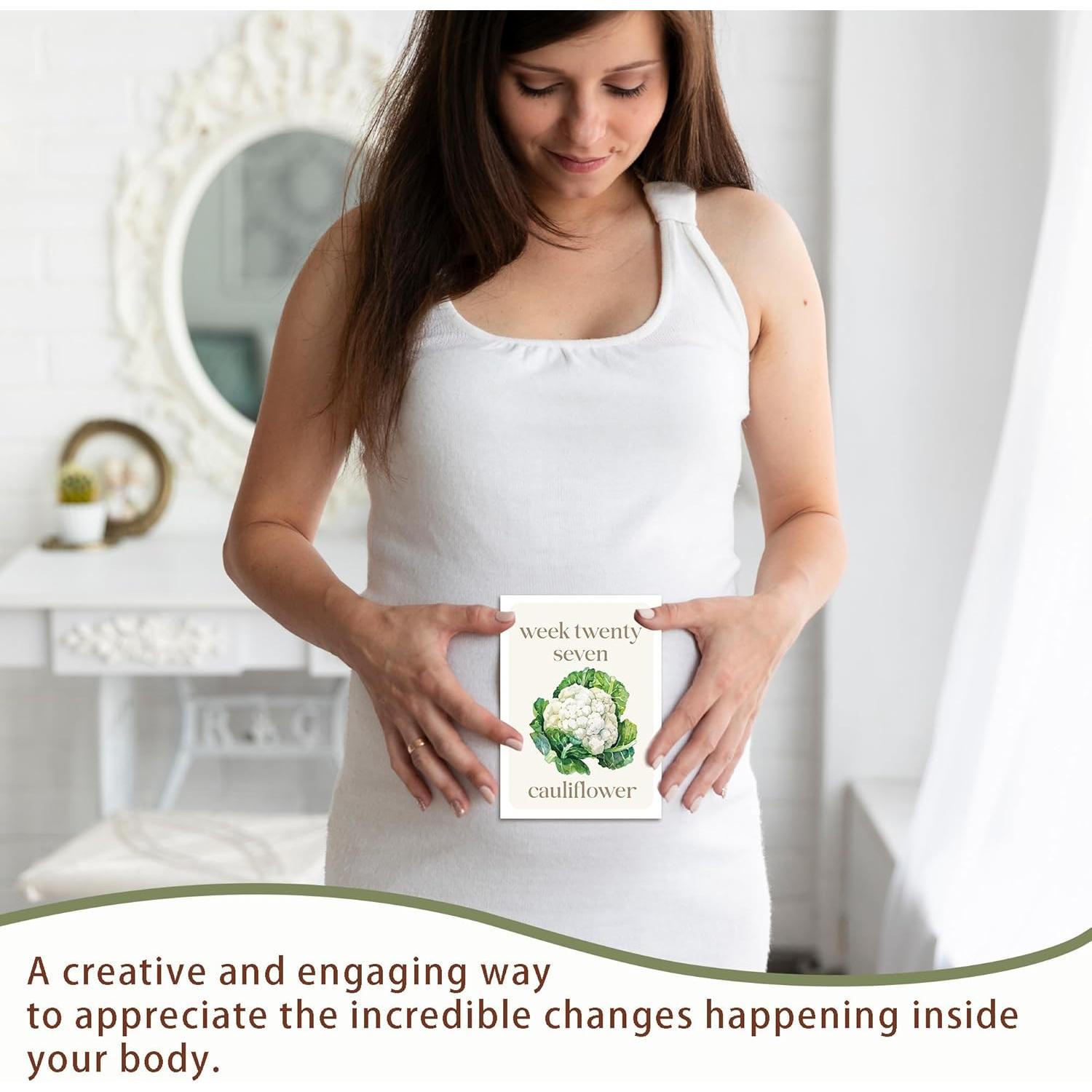 Tarjetas de Hitos de Embarazo HandEasy - 36 Pcs, 12.7x17.8 cm