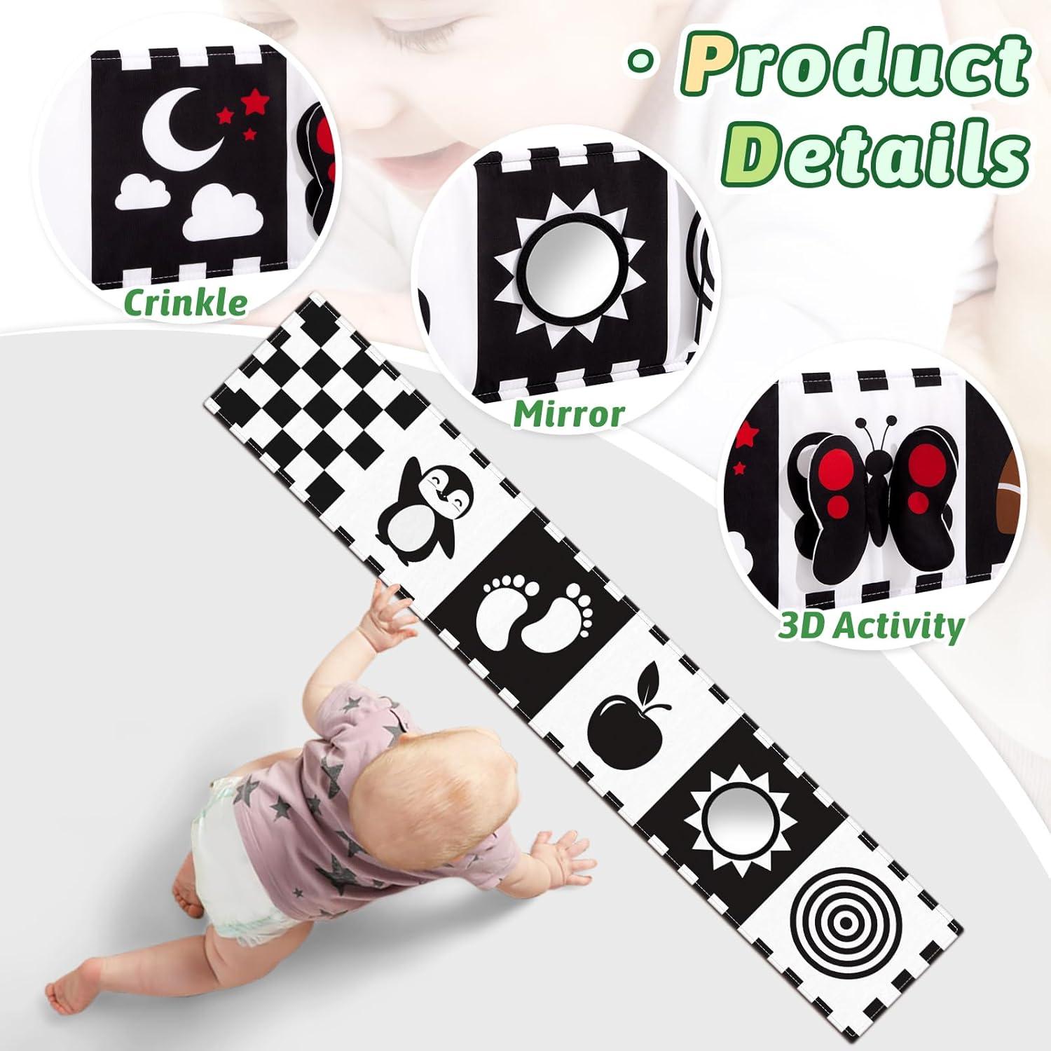 Libro de alto contraste Yeeeasy para bebés + juguetes sensoriales