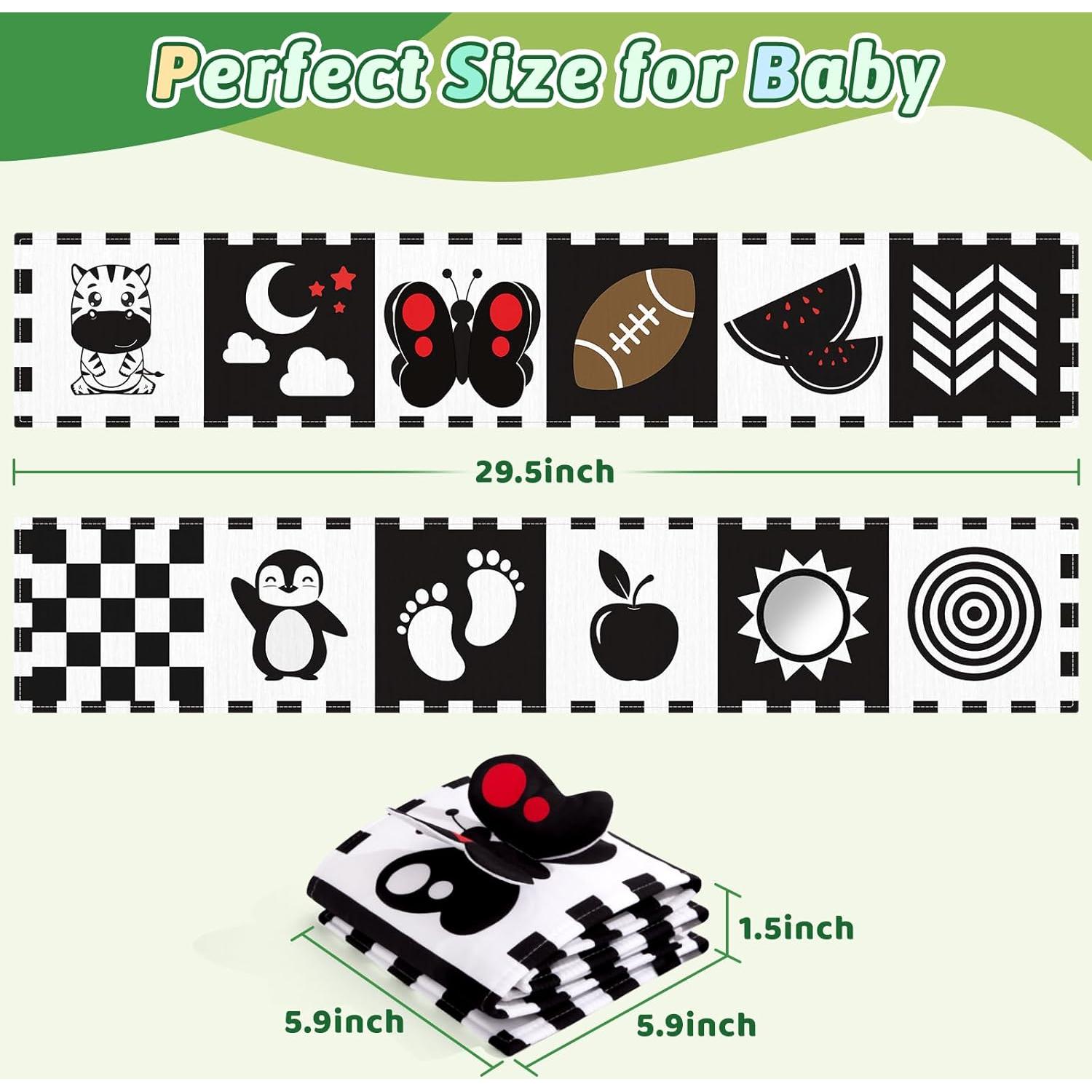 Libro de alto contraste Yeeeasy para bebés + juguetes sensoriales