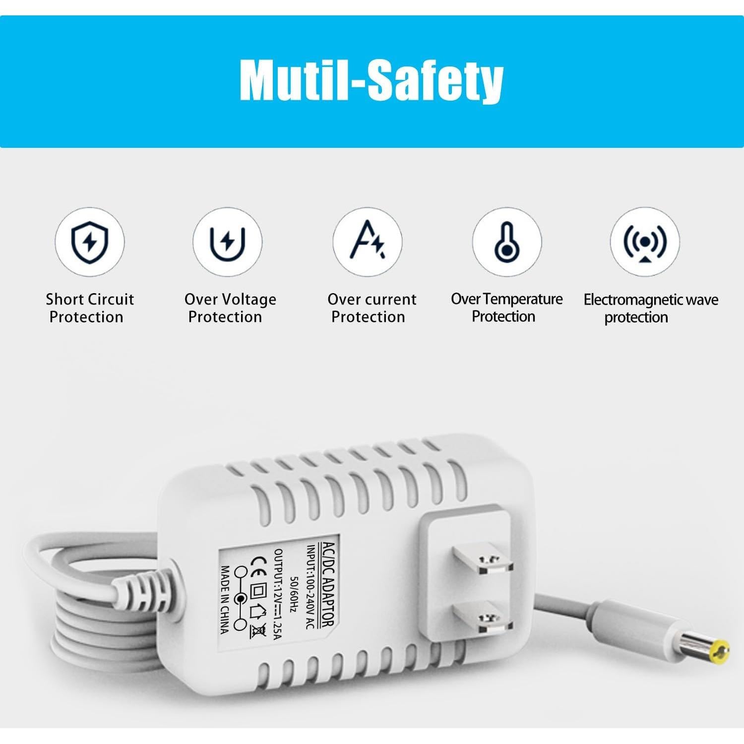 Cable de Alimentación 15W BOEEA para Alexa Dot 3ra/4ta/5ta Gen