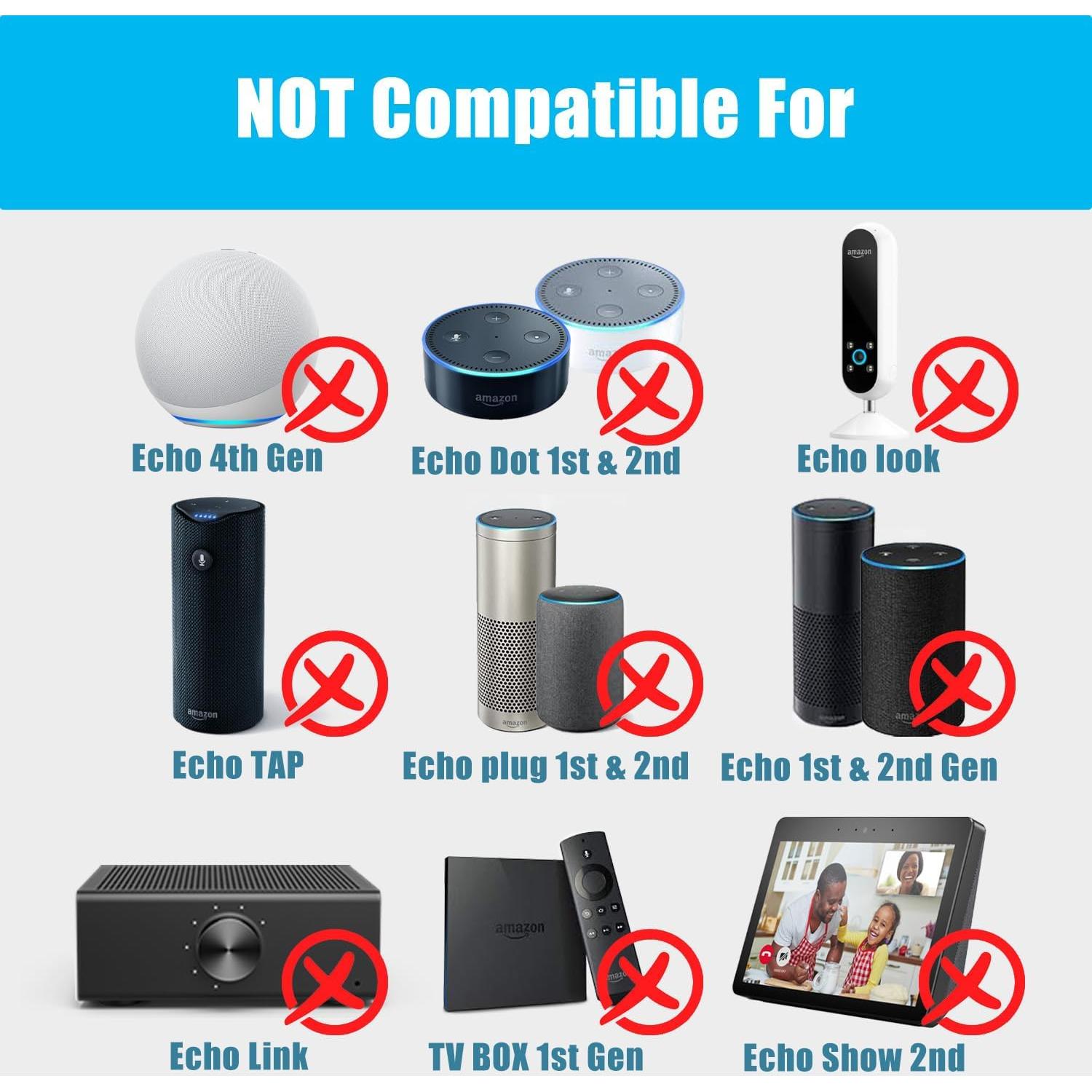 Cable de Alimentación 15W BOEEA para Alexa Dot 3ra/4ta/5ta Gen