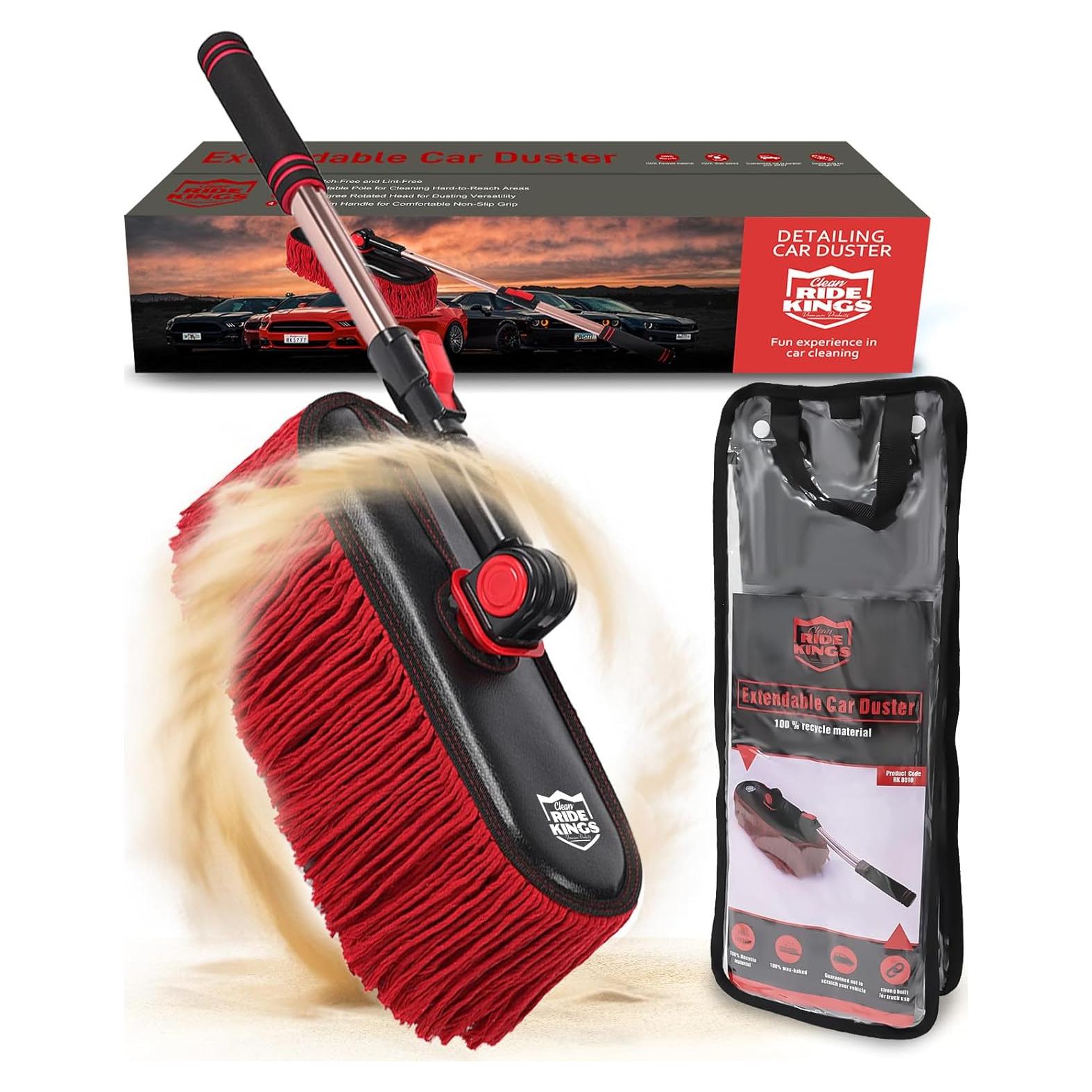 Duster de Coche RIDE KINGS Rojo Telescópico 91.4 cm Sin Rayones