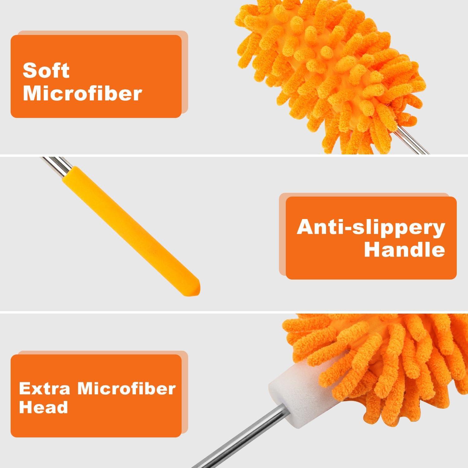 Duster de Microfibra YIMICOO 4PCS con Polo Extensible 73.7 cm