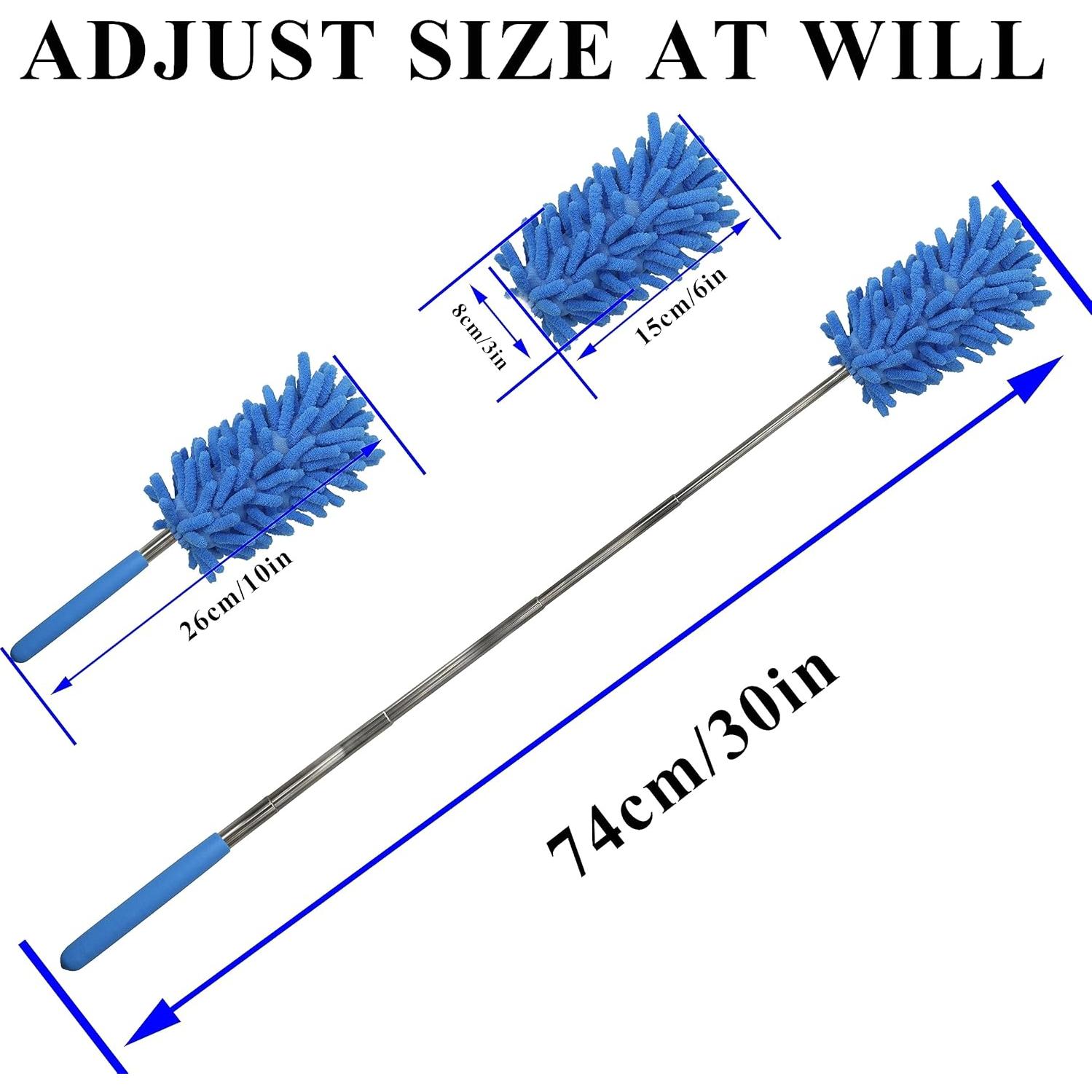 Plumero Telescópico de Microfibra zdyCGTime - 4 Paquete Azul