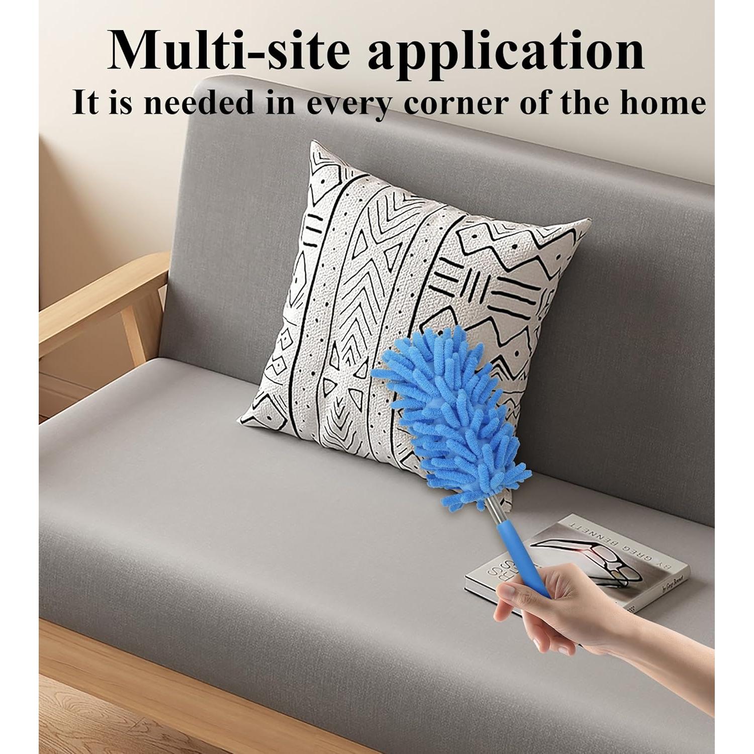 Plumero Telescópico de Microfibra zdyCGTime - 4 Paquete Azul