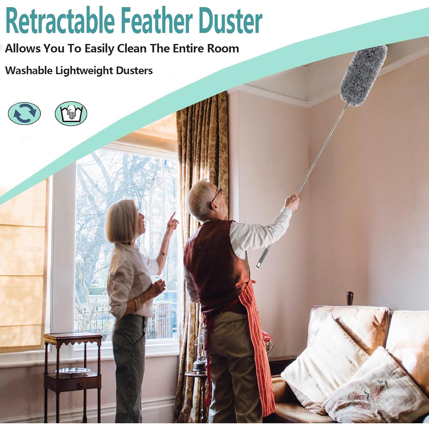 Kit de Trapeadores de Microfibra LLCJYYCY - 8 Piezas con Mango Extensible