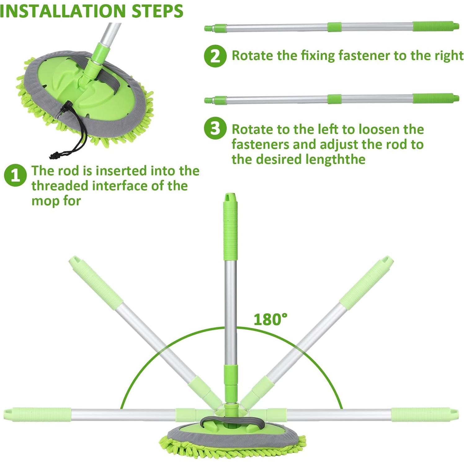 Cepillo de Lavado de Auto Giant Bear 4 en 1 con Mango 108.9 cm